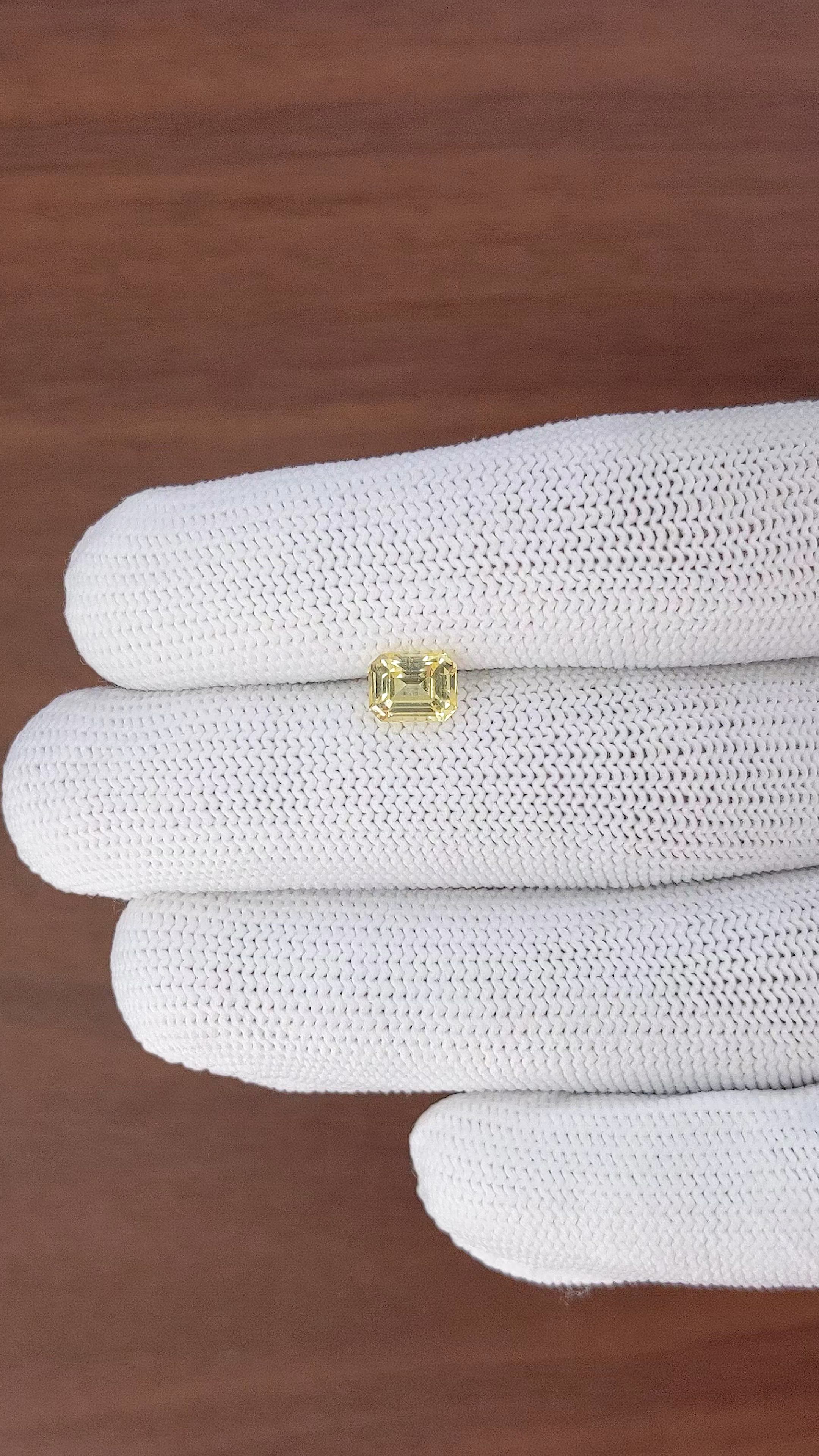 1.51 Ct. Yellow Sapphire from Ceylon (Sri Lanka) Size Video
