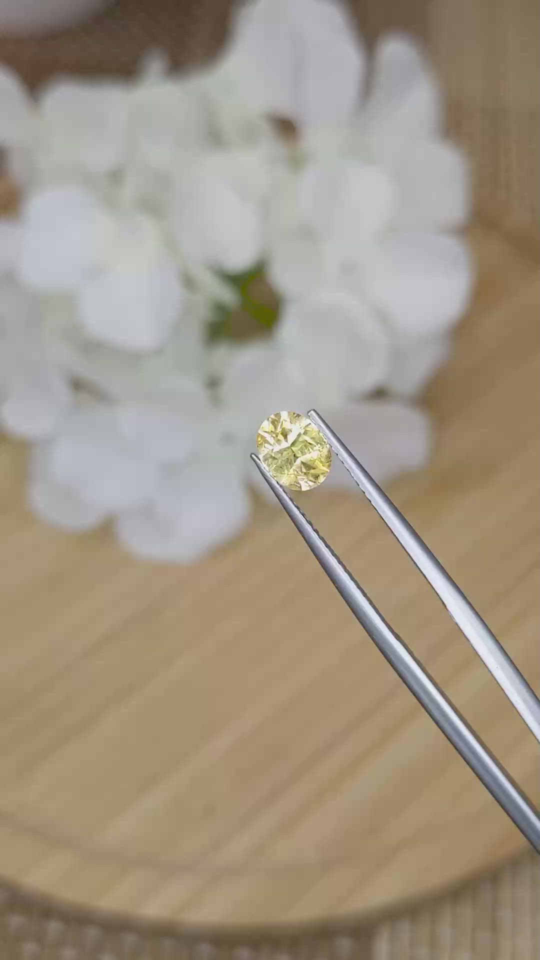 1.16 Ct. Yellow Sapphire from Ceylon (Sri Lanka) Size Video