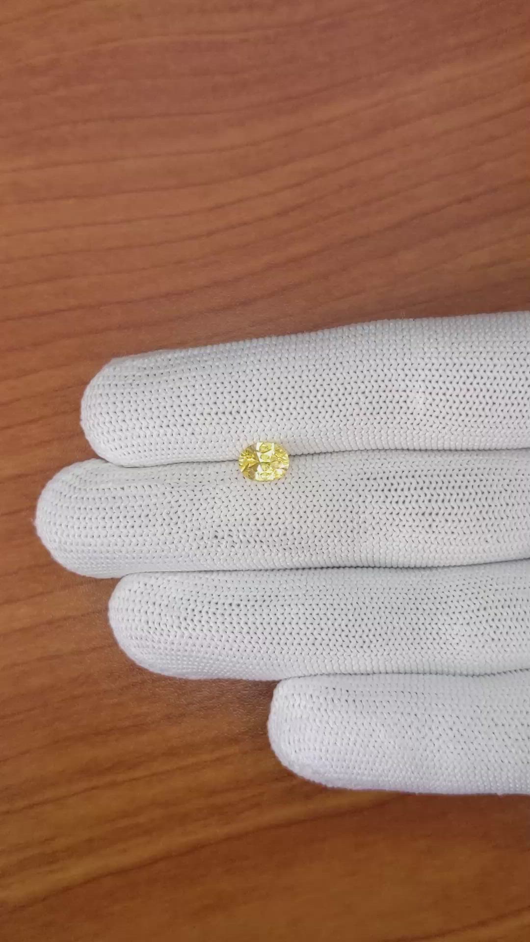 1.16 Ct. Yellow Sapphire from Ceylon (Sri Lanka) Size Video