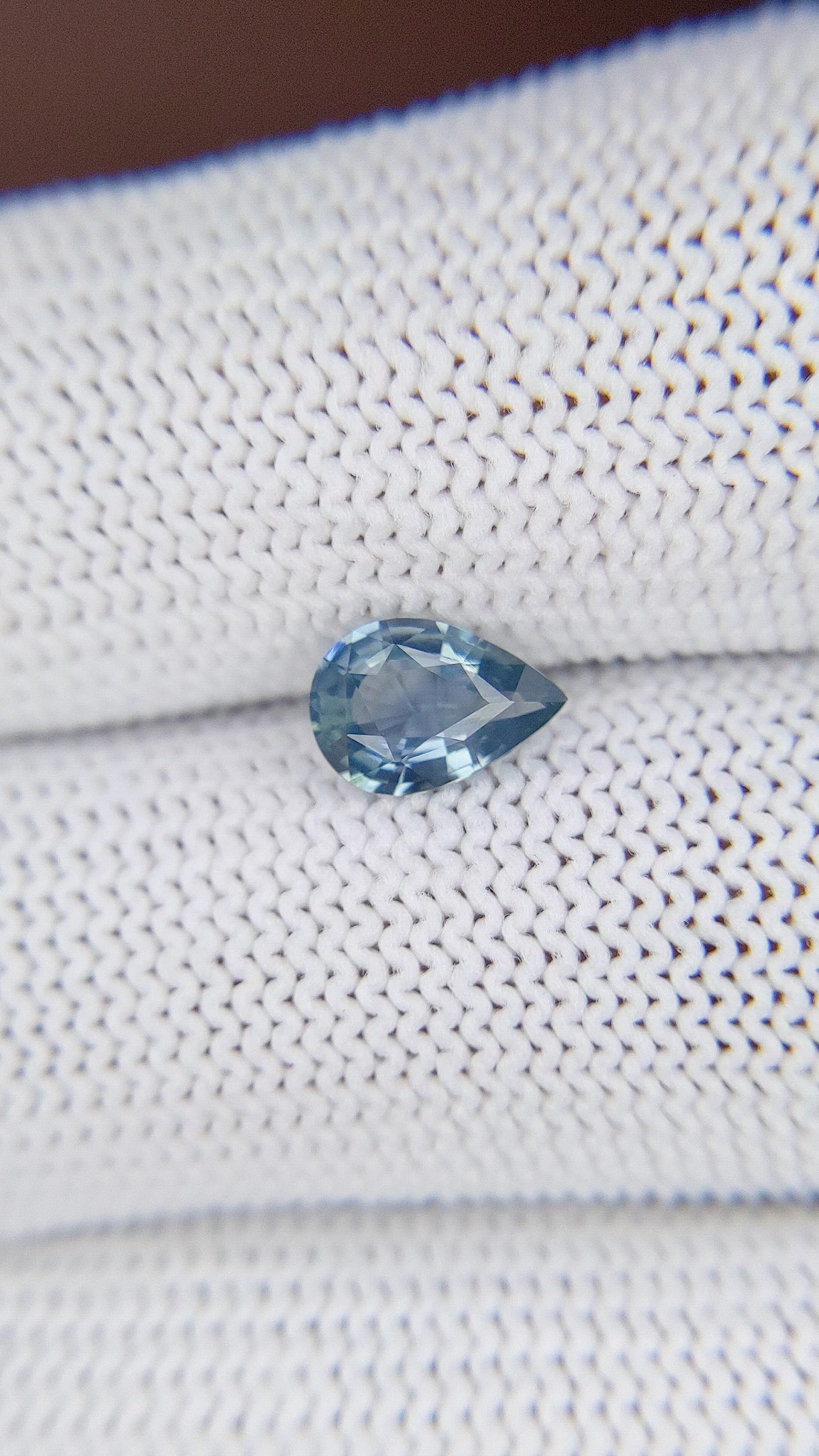 1.04 Ct. Greenish Blue Sapphire from Africa Size Video