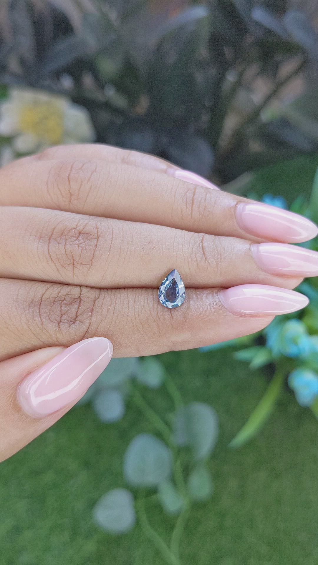 1.04 Ct. Greenish Blue Sapphire from Africa Size Video