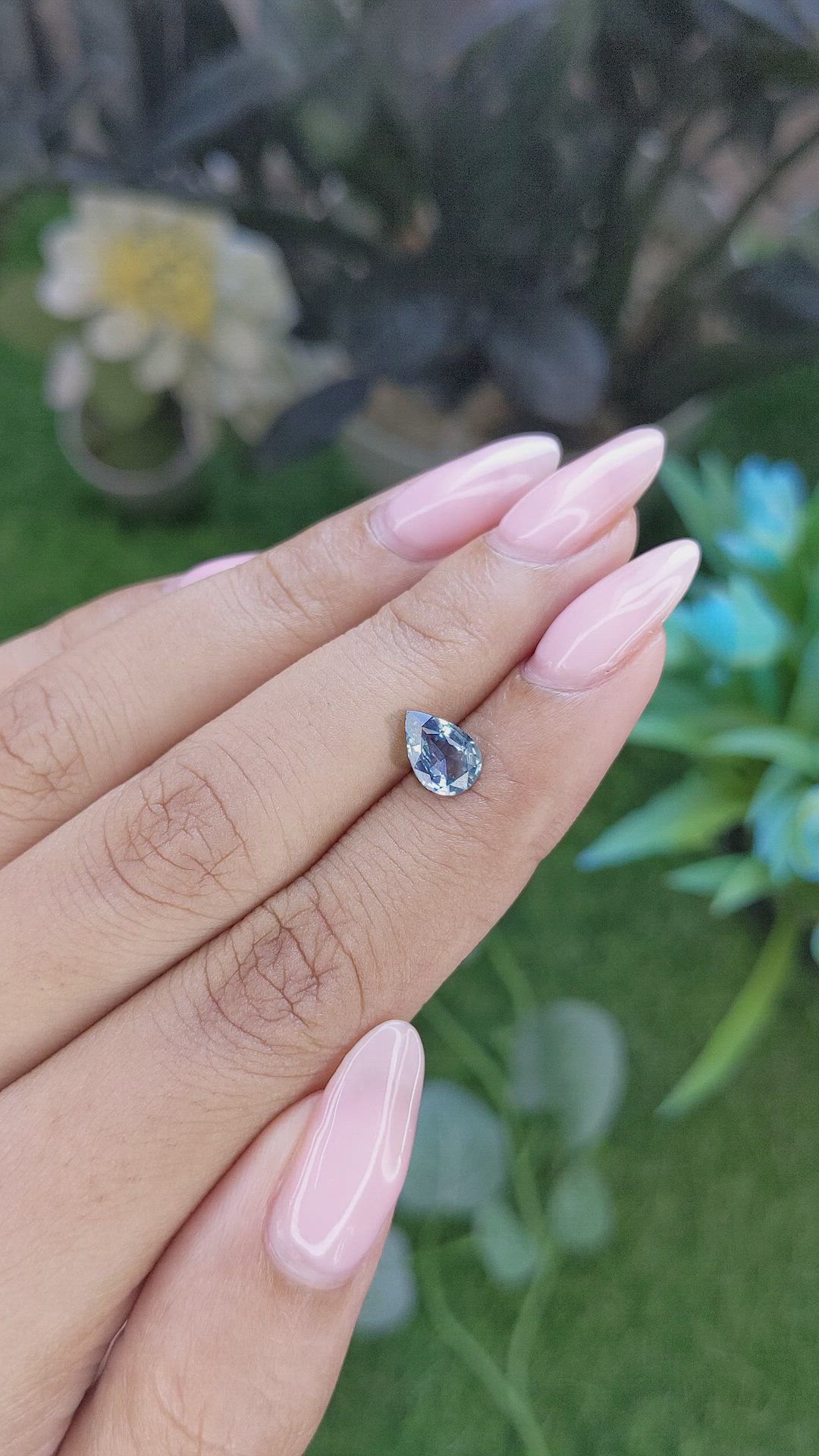 1.04 Ct. Greenish Blue Sapphire from Africa Size Video