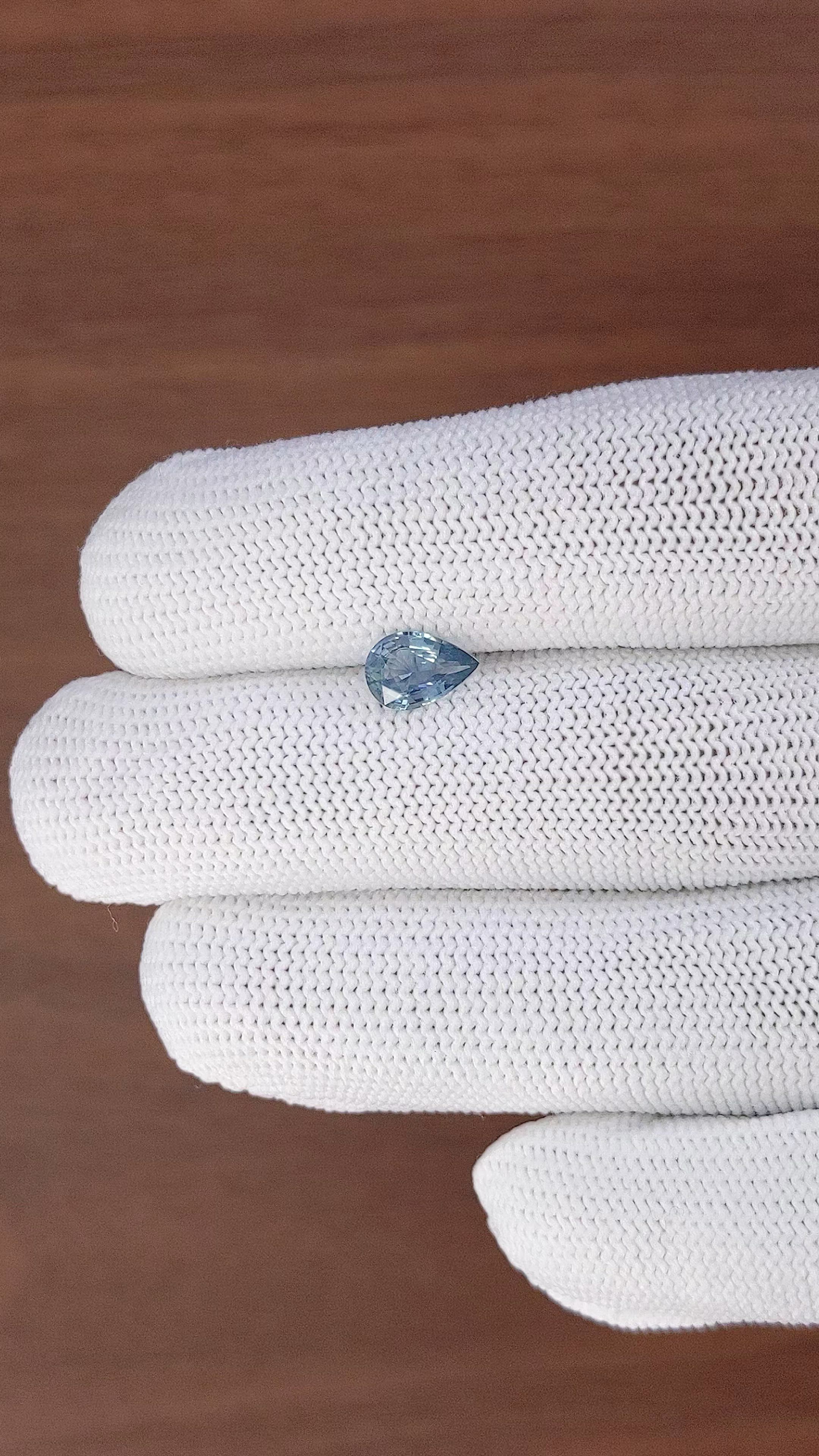 1.04 Ct. Greenish Blue Sapphire from Africa Size Video