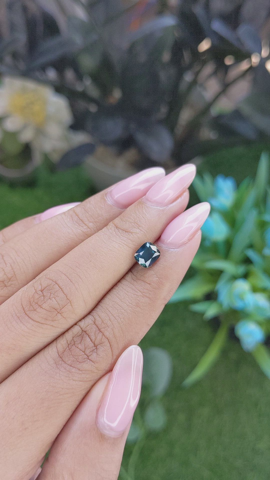 1.41 Ct. Bluish Green Sapphire from Africa Size Video