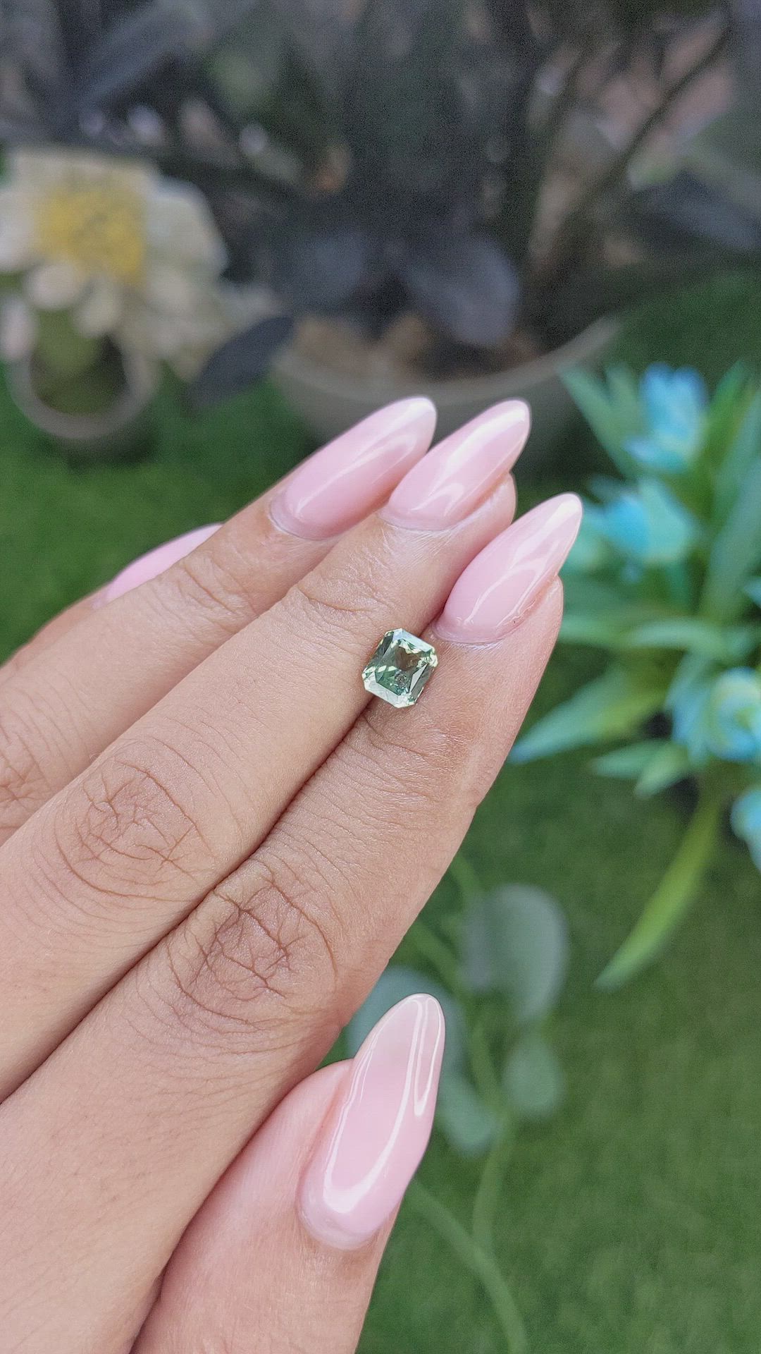 1.14 Ct. Green Sapphire from Africa Size Video