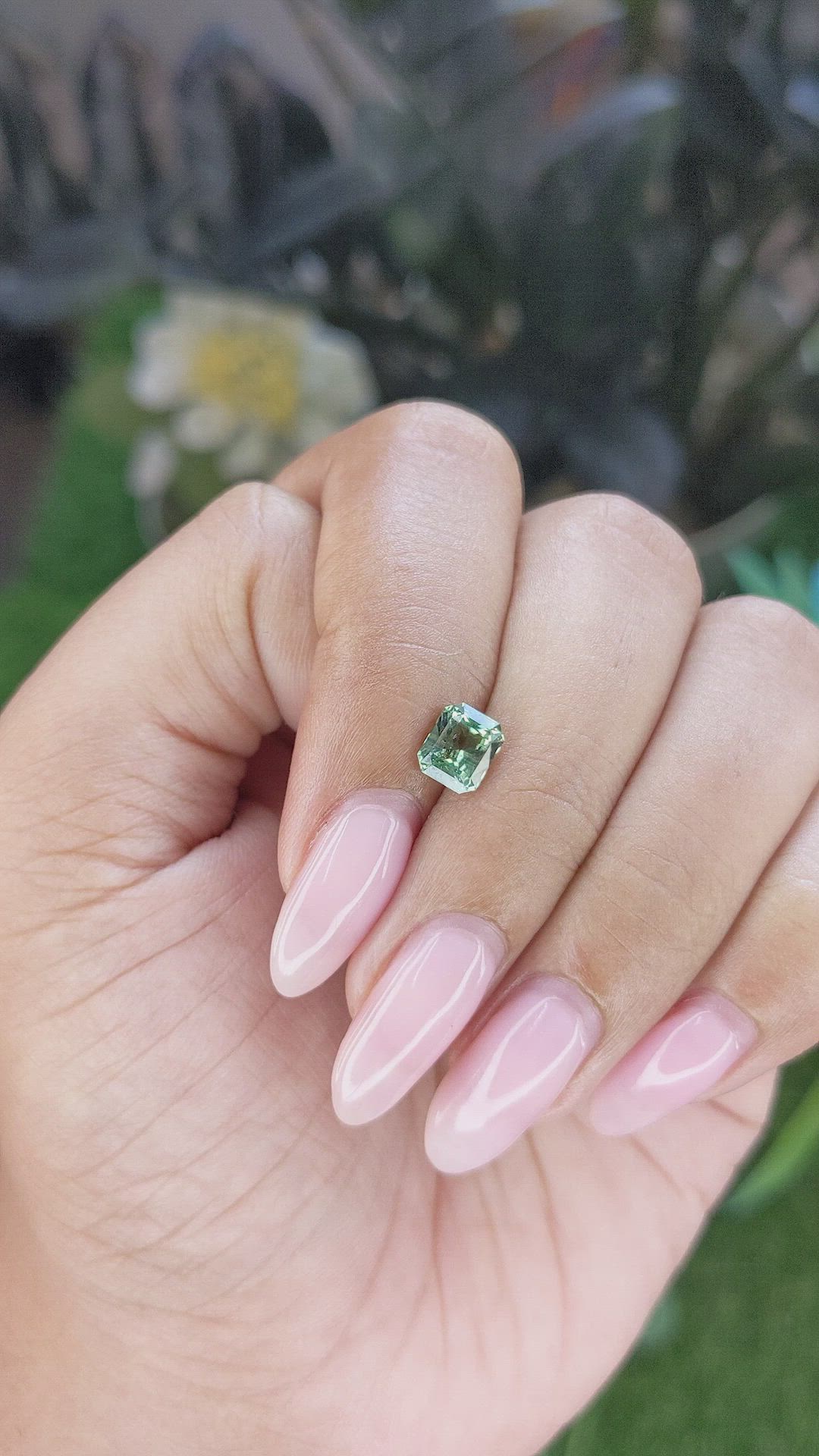 1.14 Ct. Green Sapphire from Africa Size Video