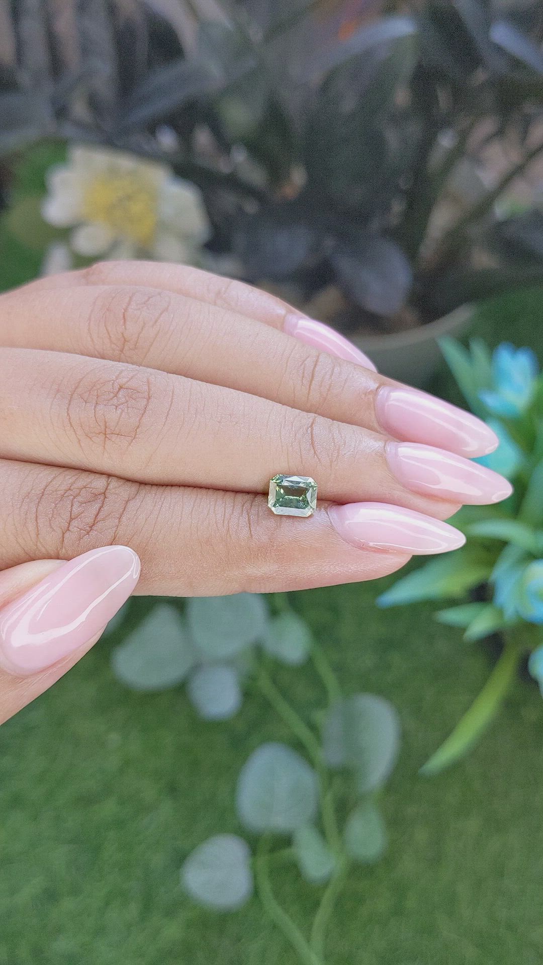 1.14 Ct. Green Sapphire from Africa Size Video