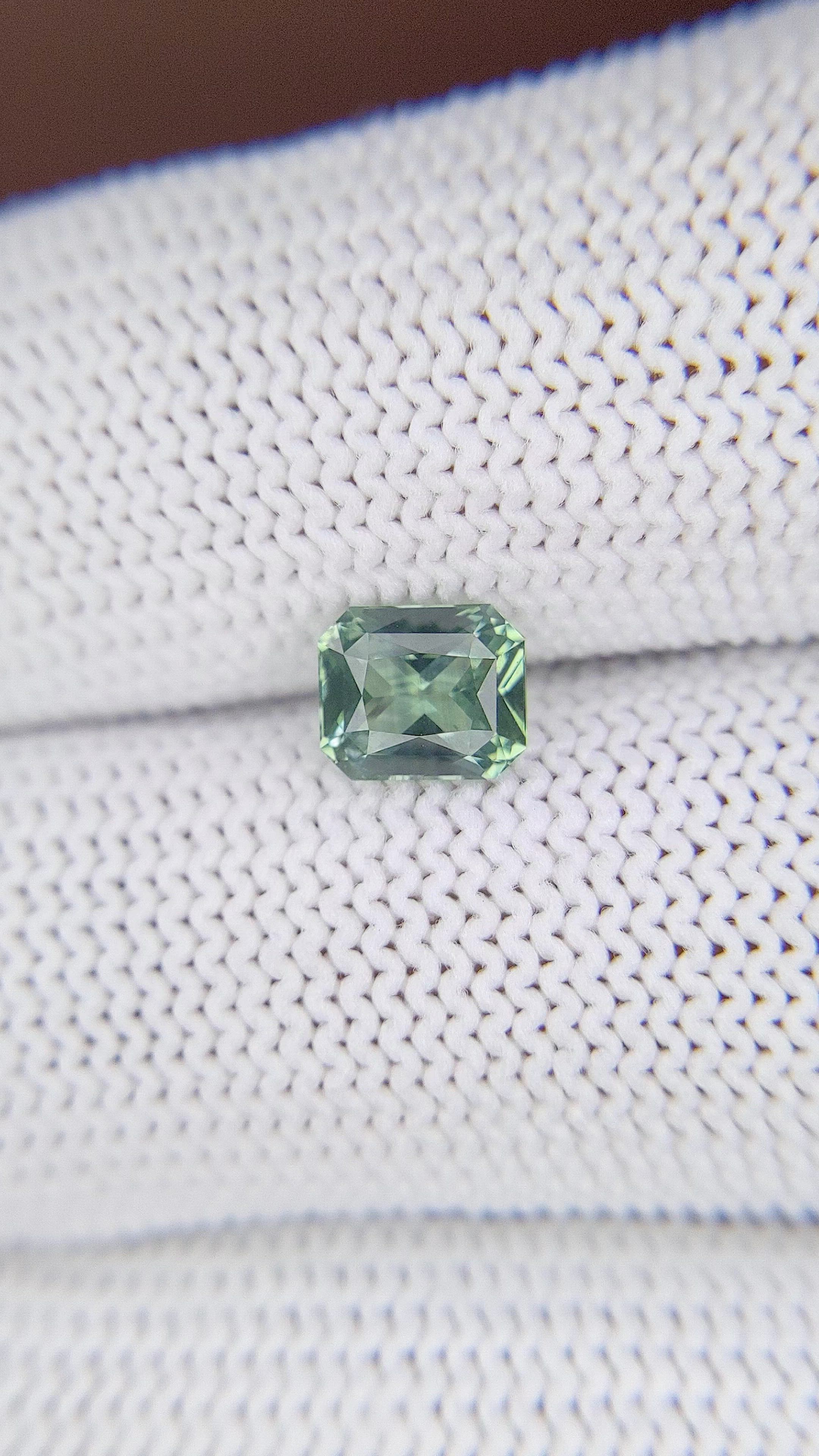 1.14 Ct. Green Sapphire from Africa Size Video