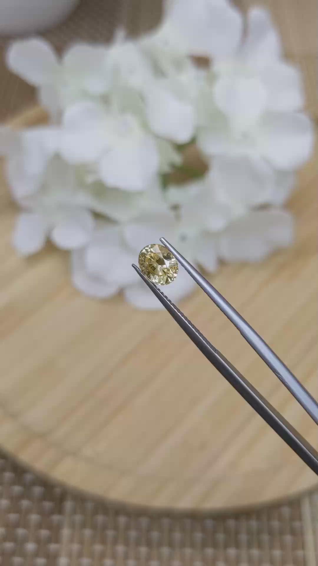 1.33 Ct. Yellow Sapphire from Ceylon (Sri Lanka) Size Video