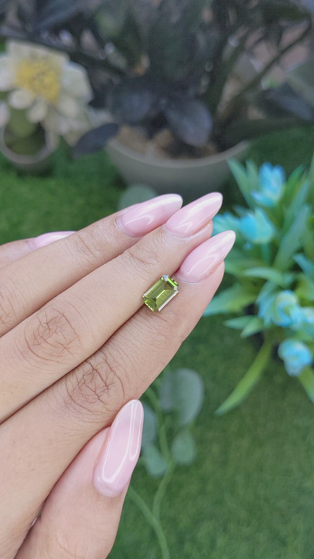 1.56 Ct. Yellowish Green Sapphire from Africa Size Video