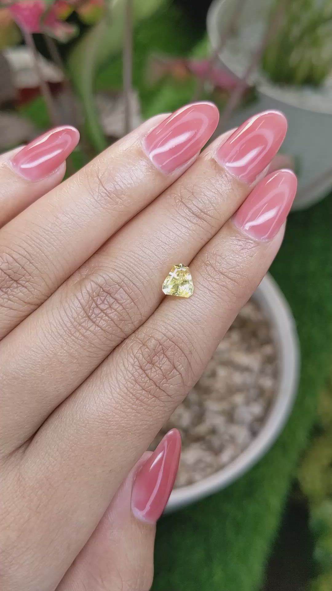 1.15 Ct. Yellow Sapphire from Ceylon (Sri Lanka) Size Video