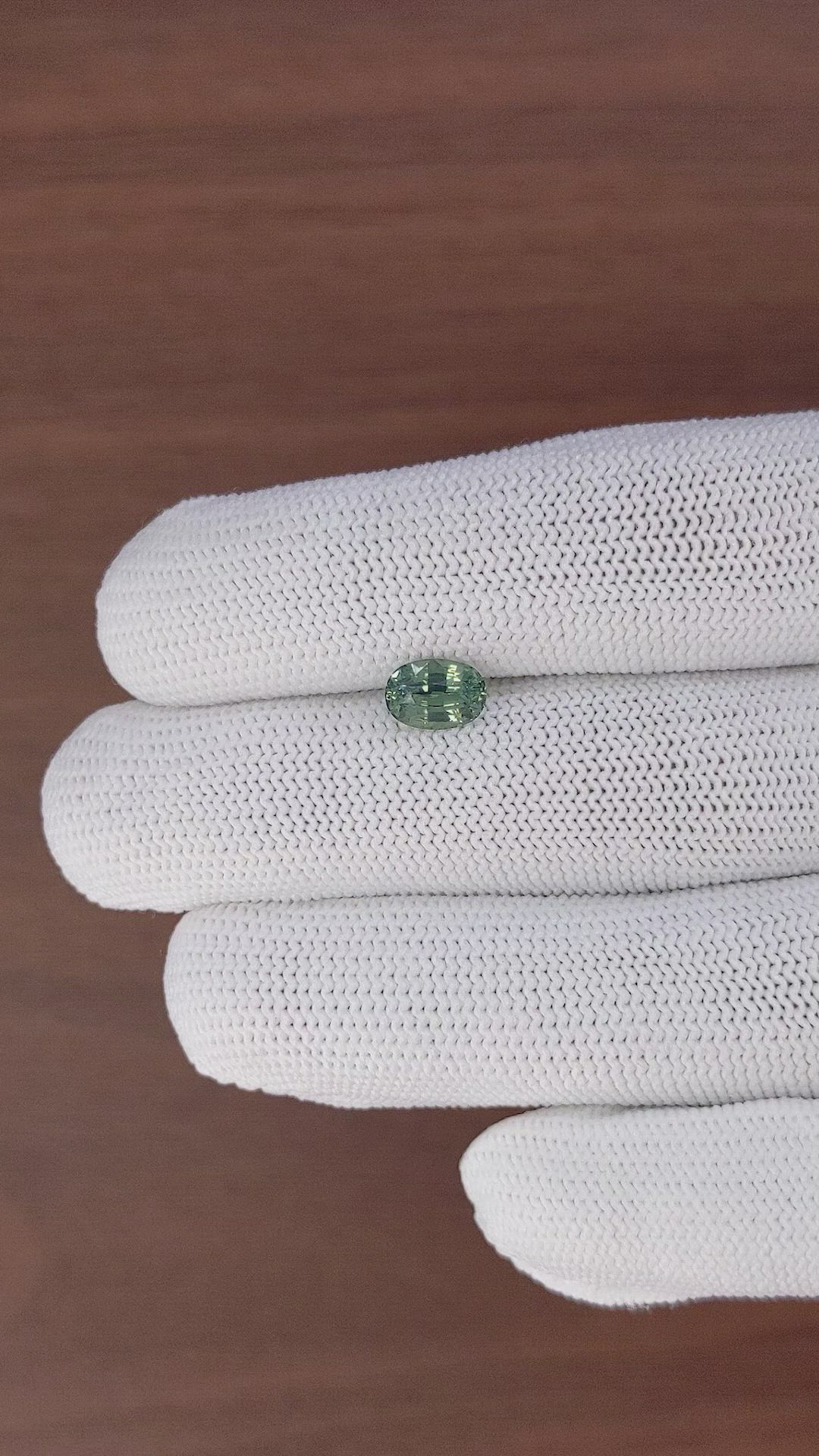 1.55 Ct. Bluish Green Sapphire from Africa Size Video