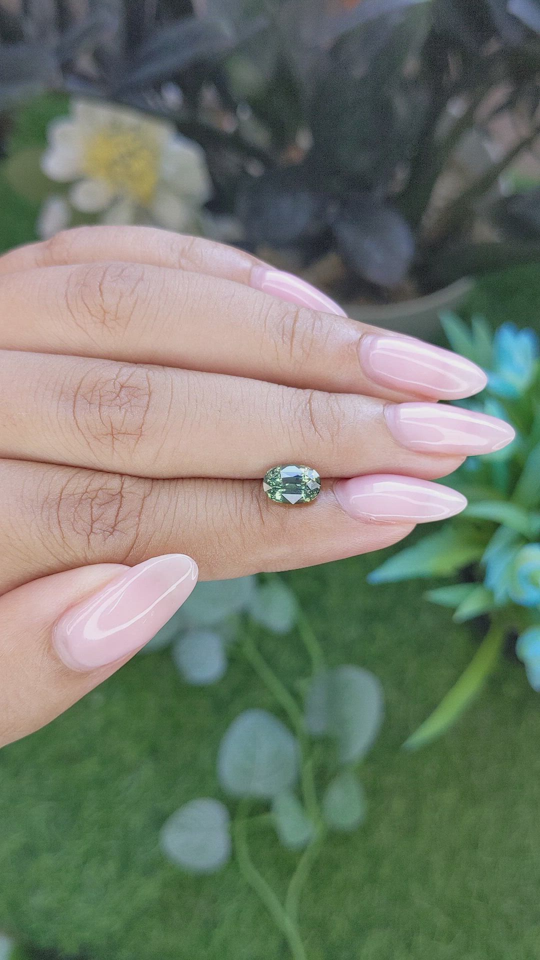 1.55 Ct. Bluish Green Sapphire from Africa Size Video