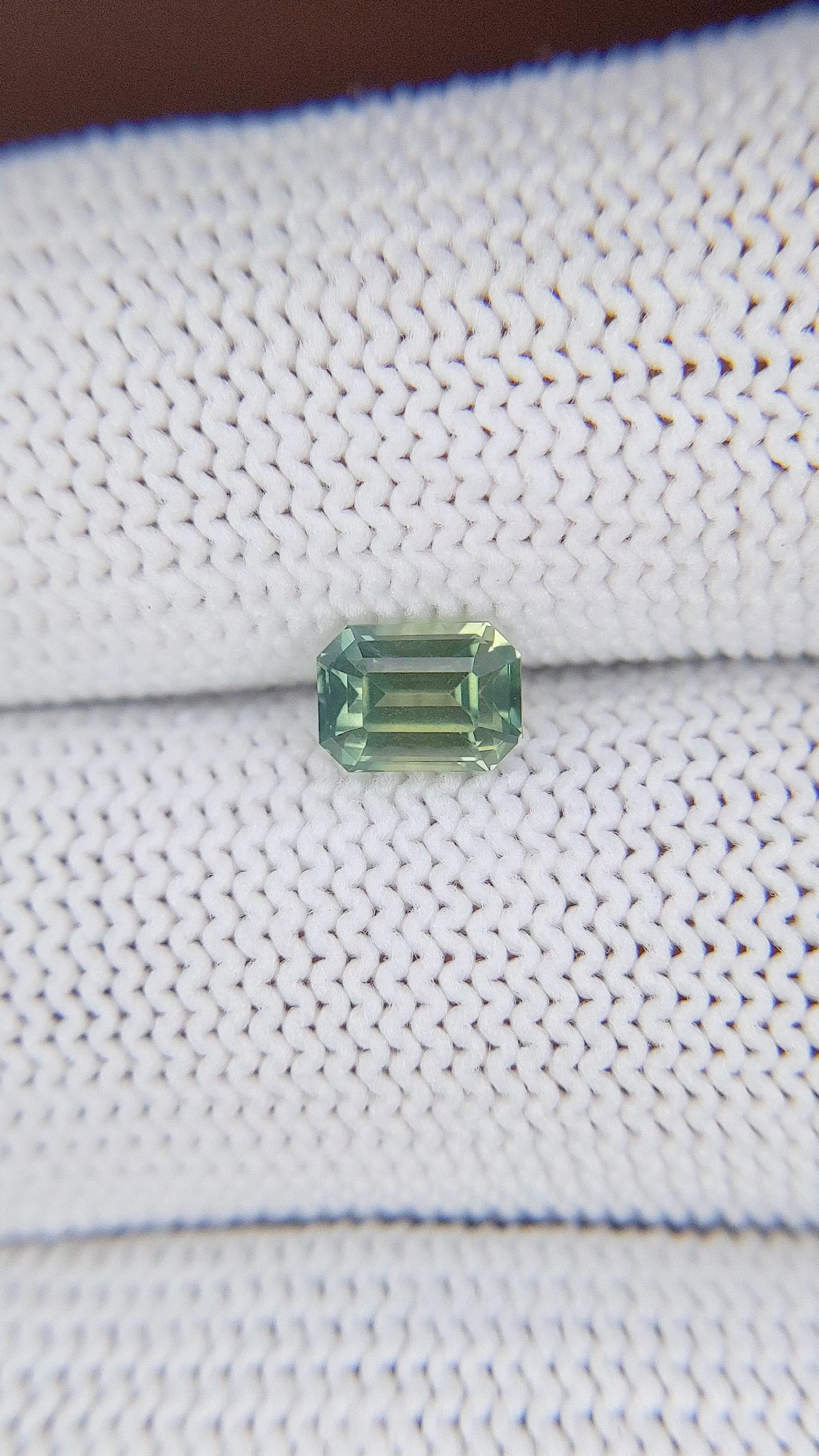 1.12 Ct. Yellowish Green Sapphire from Africa Size Video