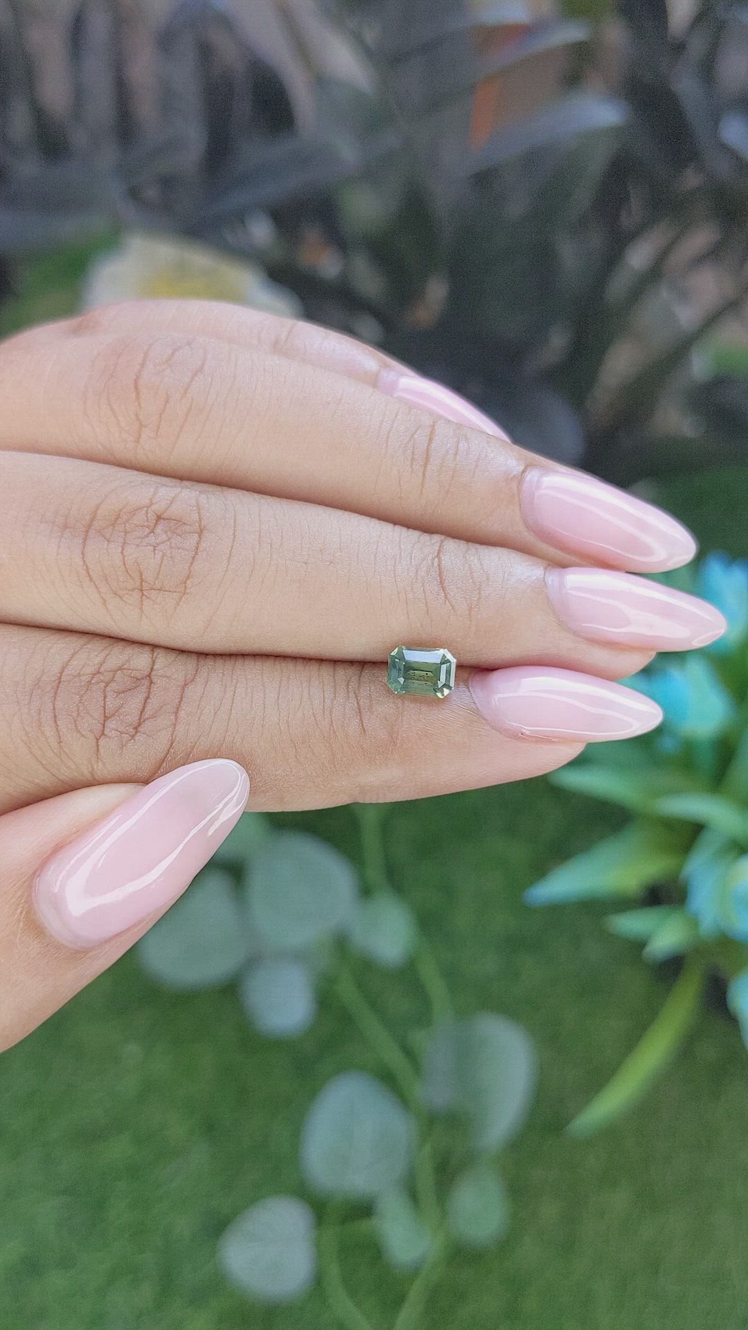 1.12 Ct. Yellowish Green Sapphire from Africa Size Video