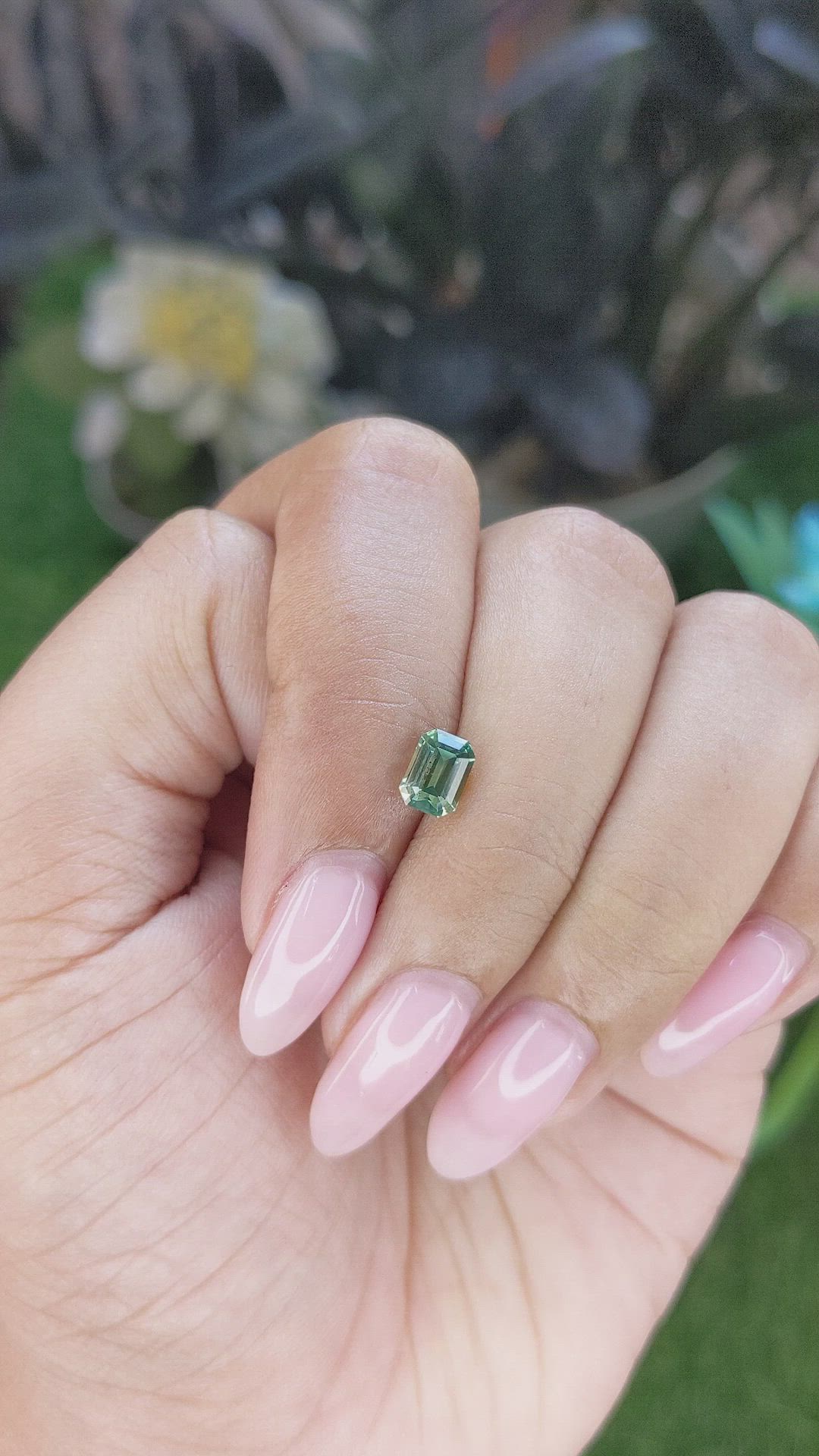 1.12 Ct. Yellowish Green Sapphire from Africa Size Video