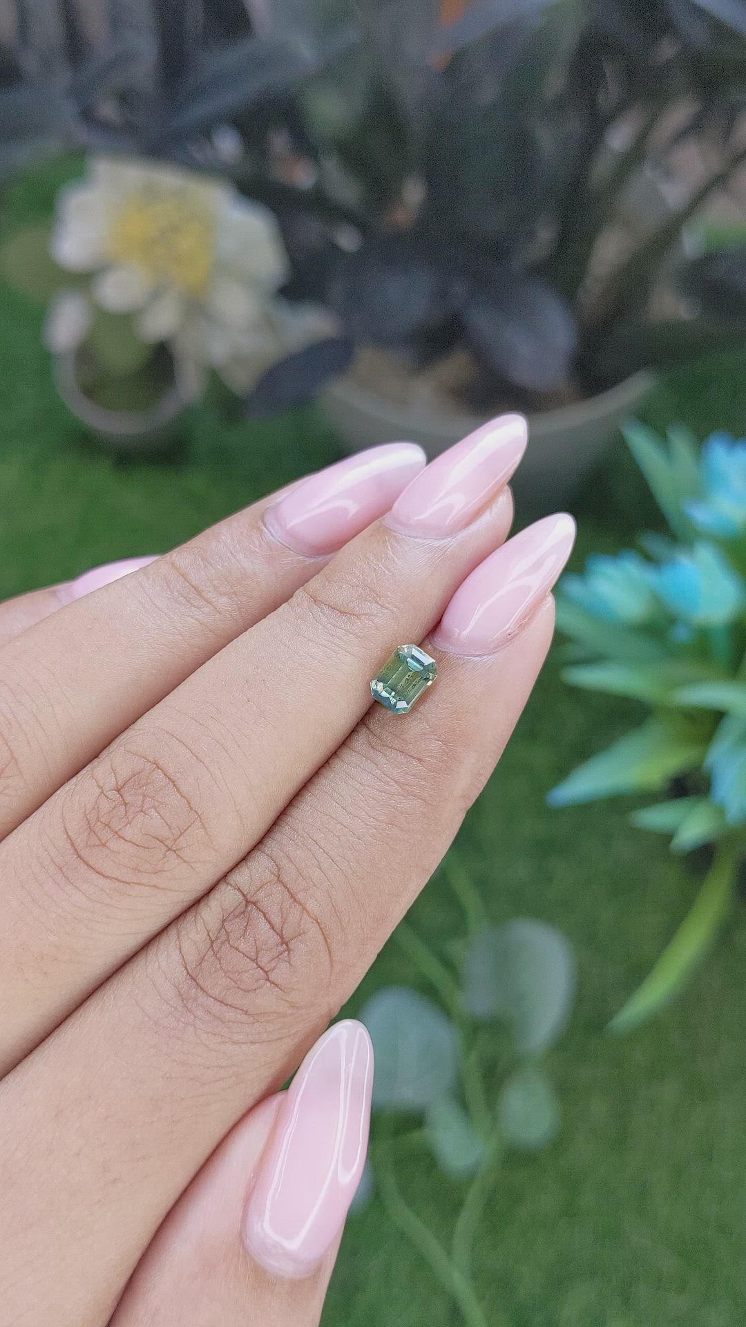 1.12 Ct. Yellowish Green Sapphire from Africa Size Video