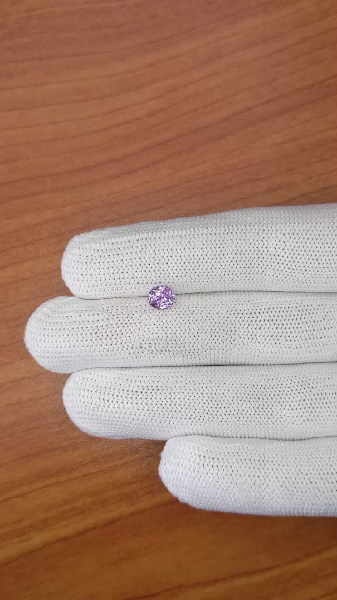 0.79 Ct. Pinkish Purple Sapphire from Ceylon (Sri Lanka) Size Video