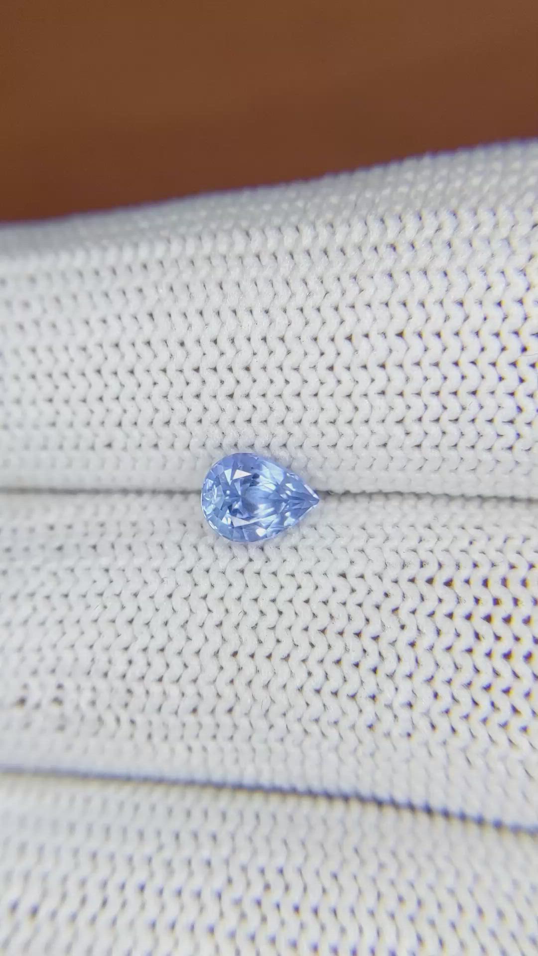 0.84 Ct. Blue Sapphire from Ceylon (Sri Lanka) Size Video