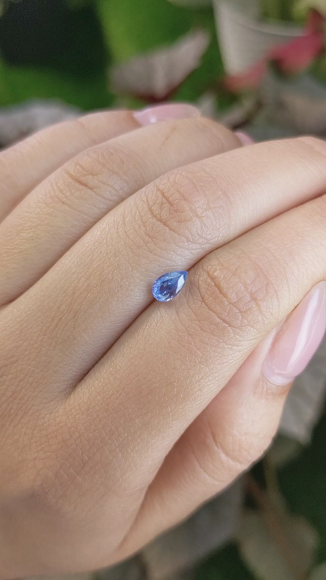 0.93 Ct. Blue Sapphire from Ceylon (Sri Lanka) Size Video