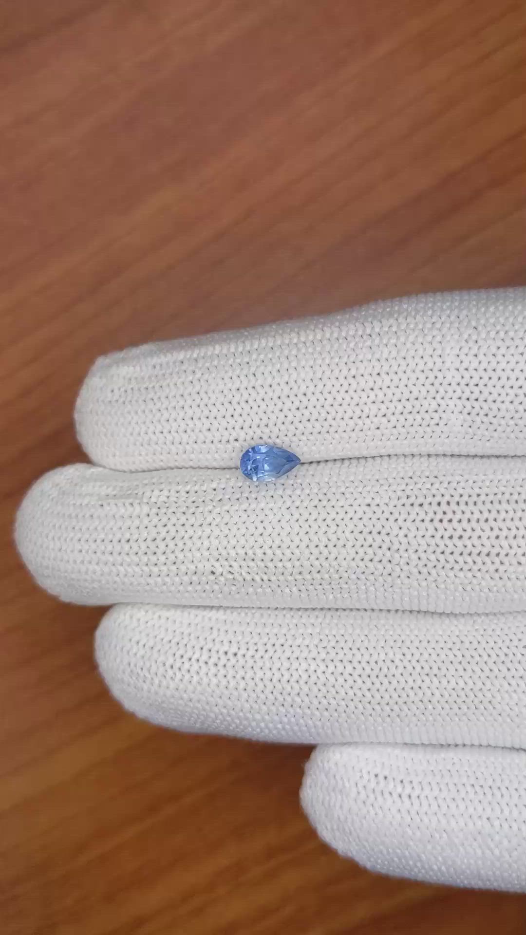 0.93 Ct. Blue Sapphire from Ceylon (Sri Lanka) Size Video