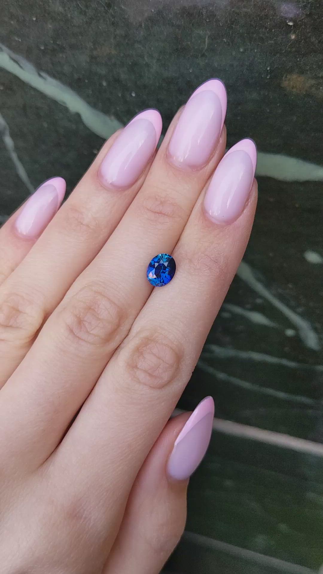 2.19 Ct. Blue Sapphire from Ceylon (Sri Lanka) Size Video