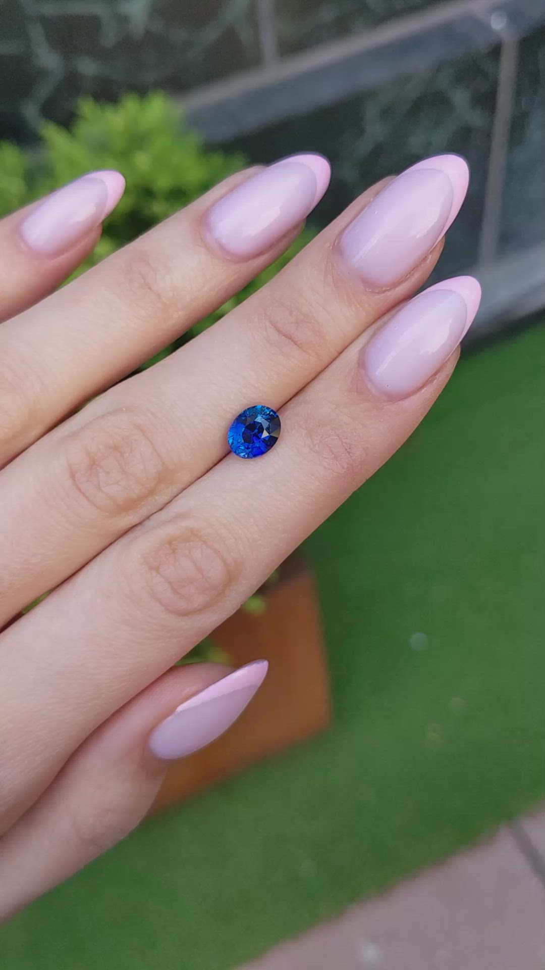 2.19 Ct. Blue Sapphire from Ceylon (Sri Lanka) Size Video