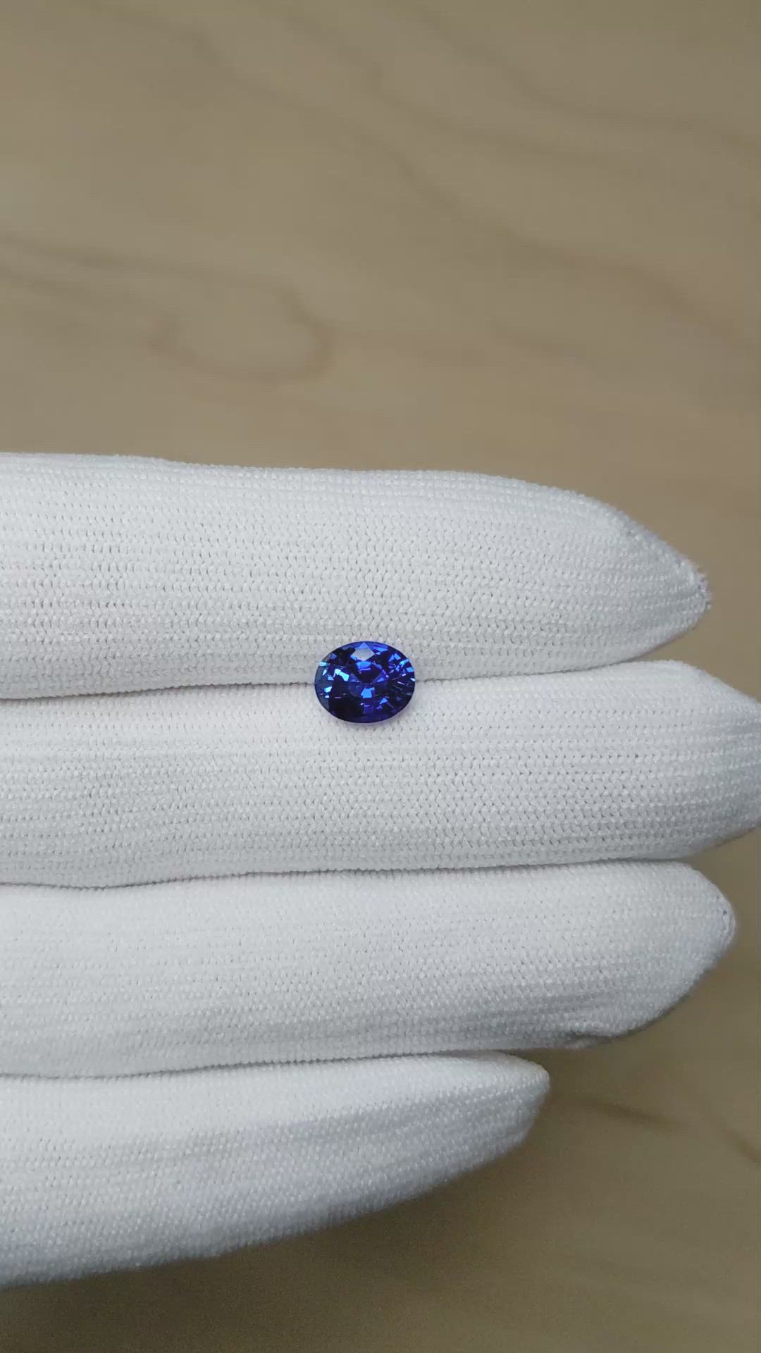 2.05 Ct. Blue Sapphire from Ceylon (Sri Lanka) Size Video