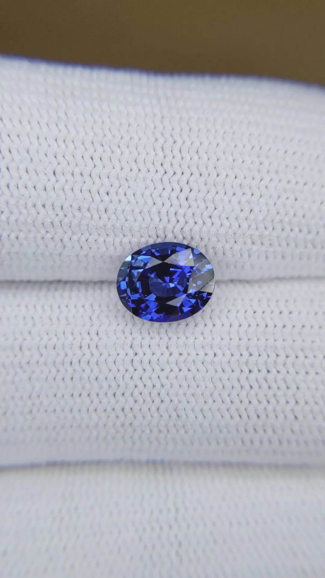 2.05 Ct. Blue Sapphire from Ceylon (Sri Lanka) Size Video