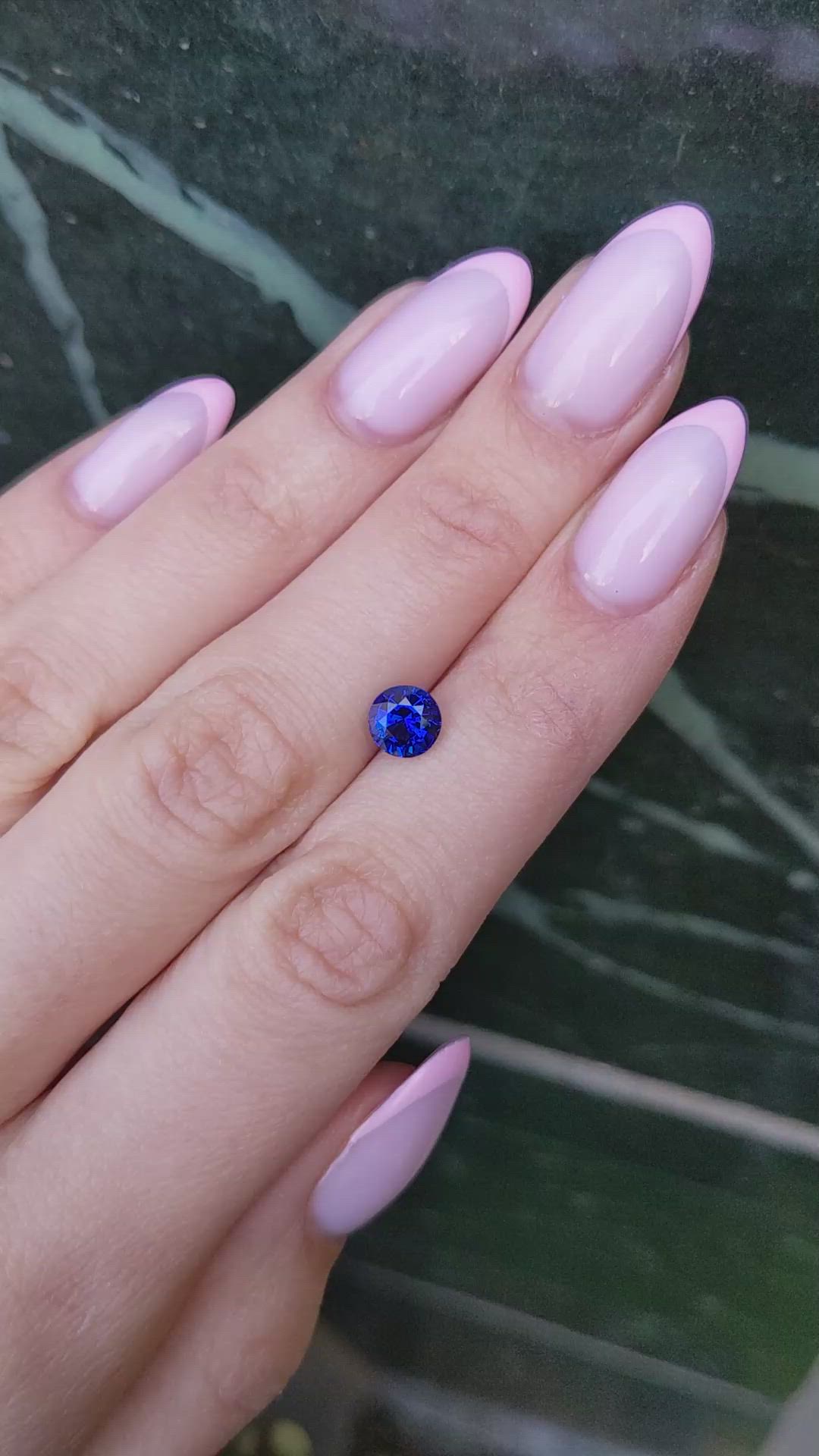 1.53 Ct. Blue Sapphire from Ceylon (Sri Lanka) Size Video