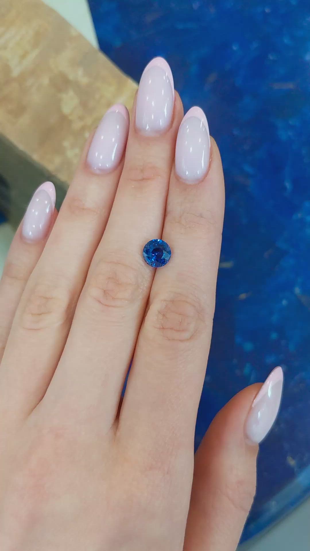 2.58 Ct. Blue Sapphire from Ceylon (Sri Lanka) Size Video