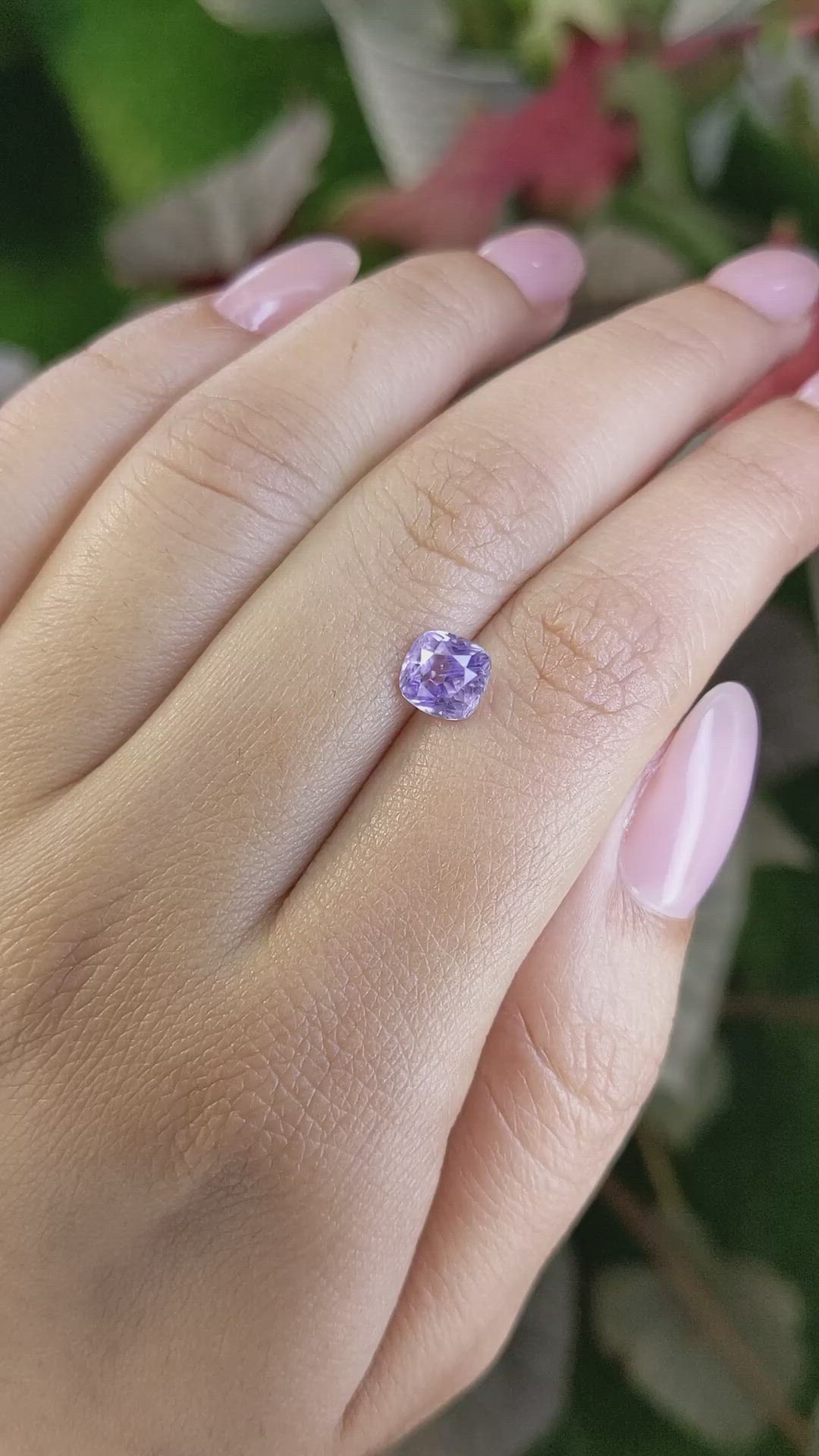 1.57 Ct. Purple Sapphire from Ceylon (Sri Lanka) Size Video