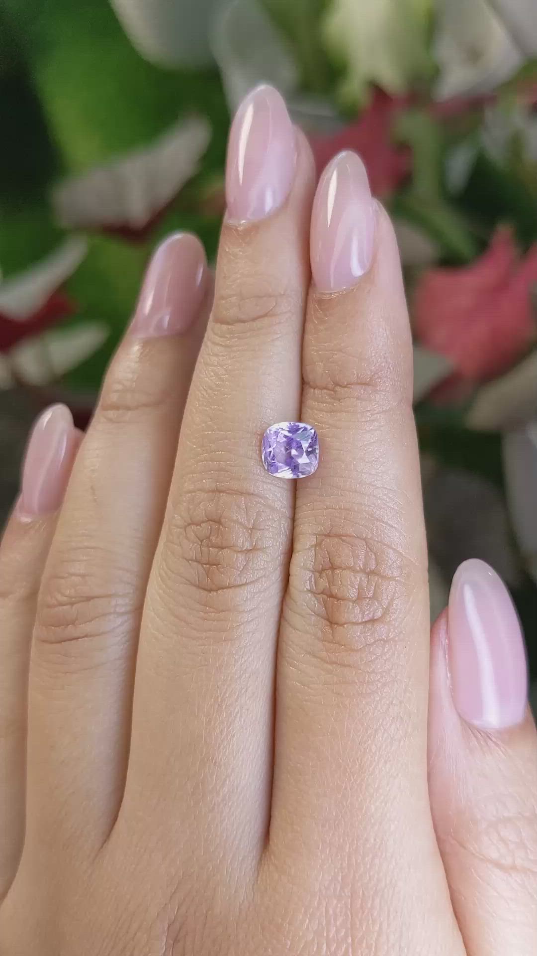 1.57 Ct. Purple Sapphire from Ceylon (Sri Lanka) Size Video