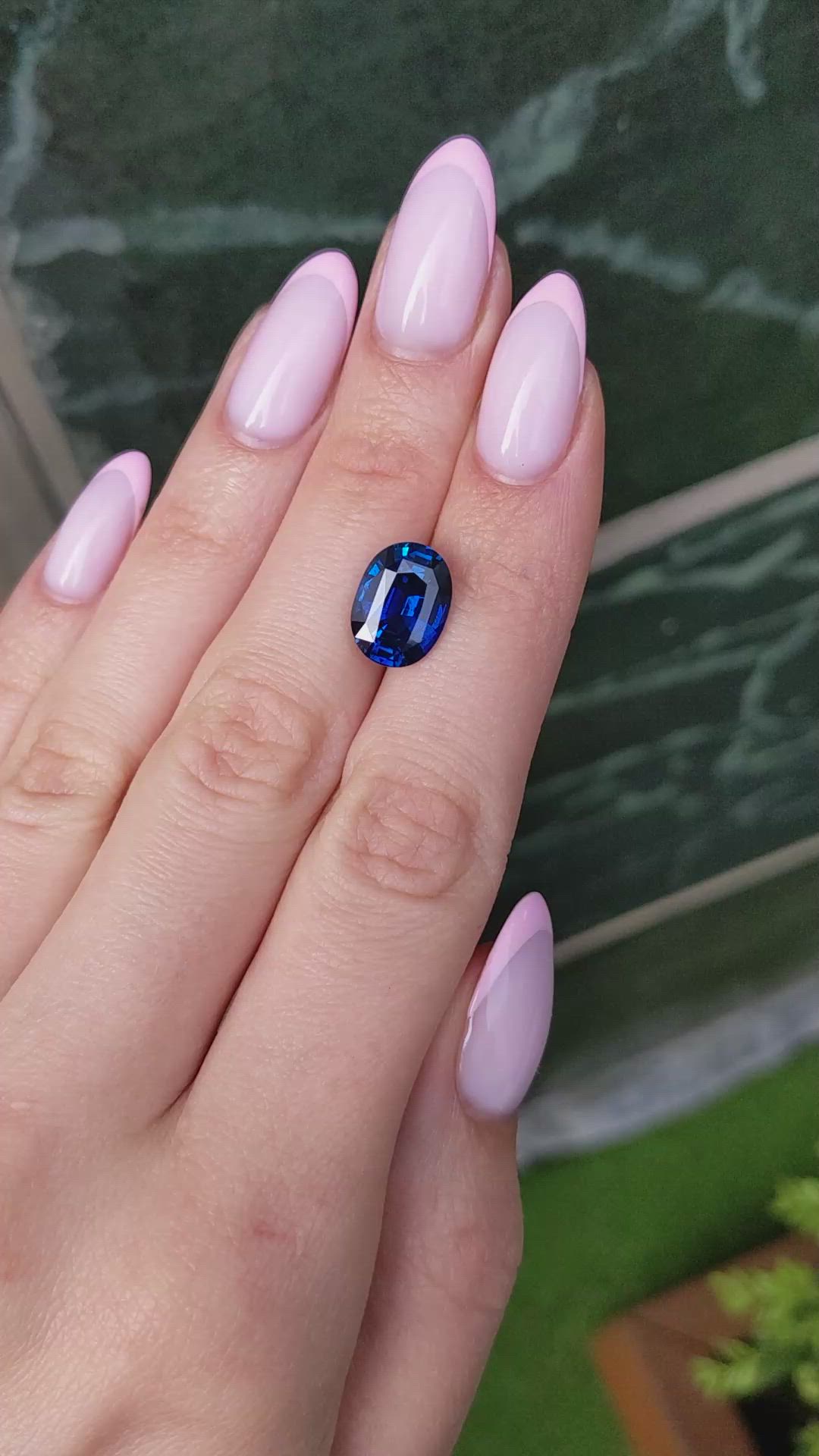 5.55 Ct. Blue Sapphire from Madagascar Size Video