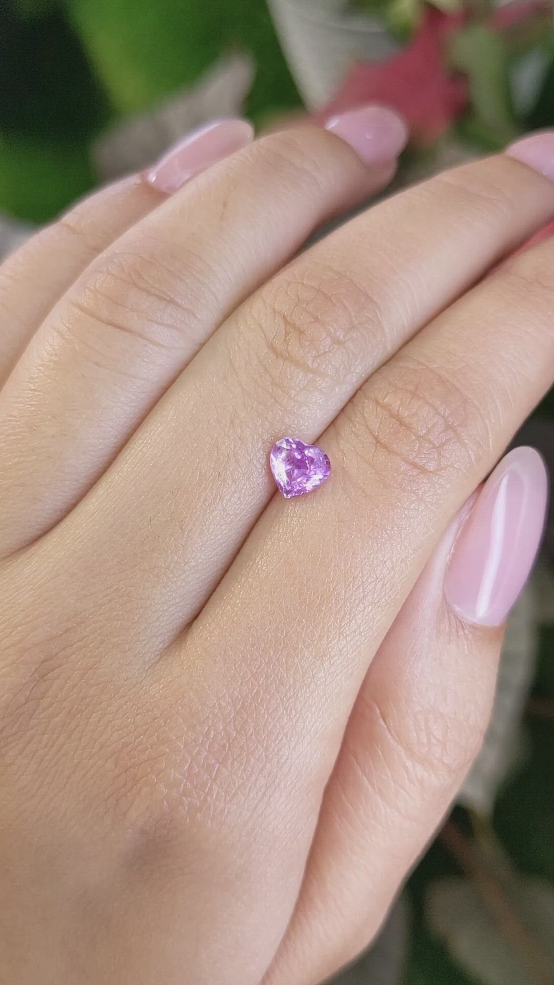 1.13 Ct. Purplish Pink Sapphire from Ceylon (Sri Lanka) Size Video