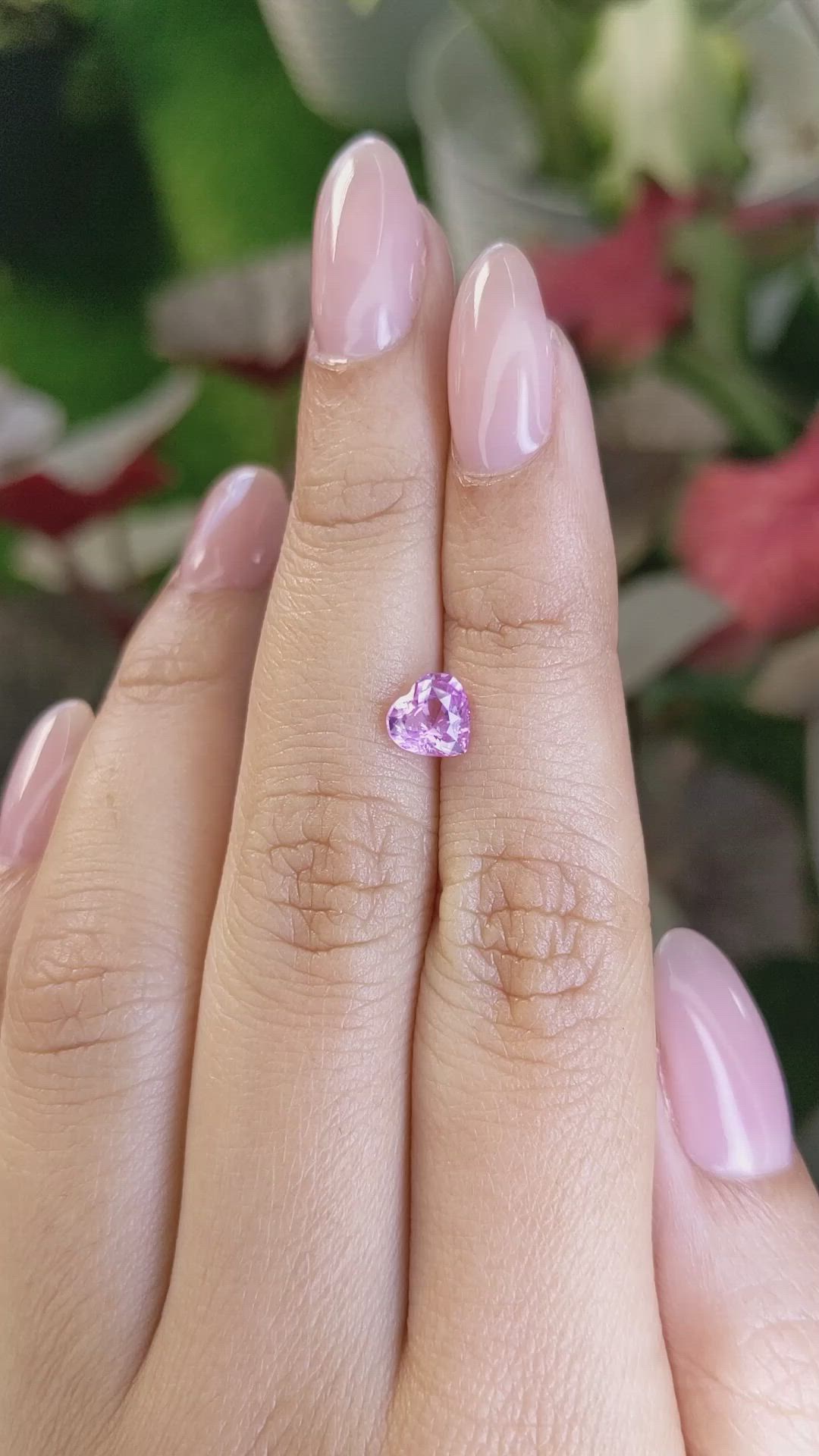 1.13 Ct. Purplish Pink Sapphire from Ceylon (Sri Lanka) Size Video