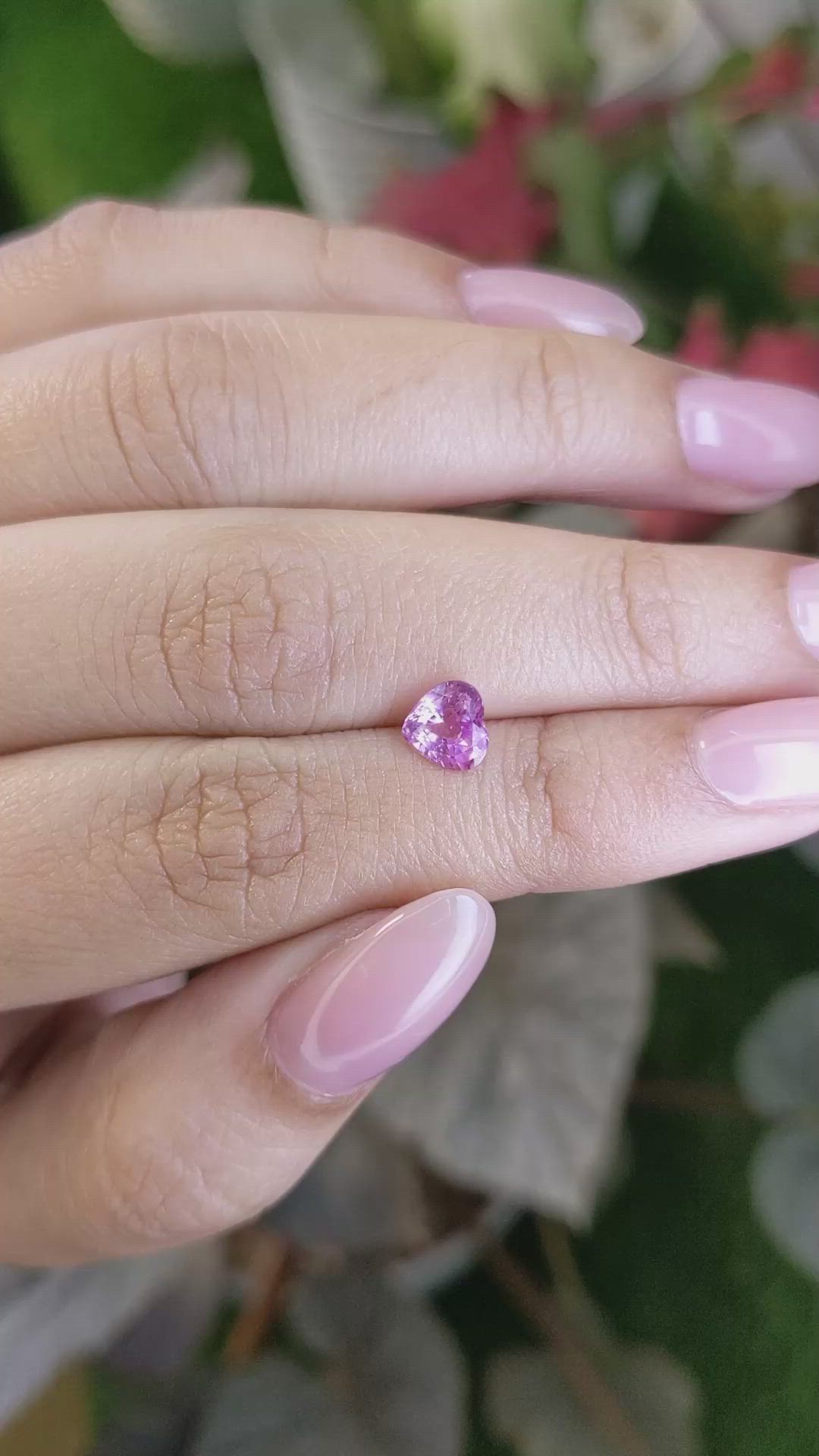 1.13 Ct. Purplish Pink Sapphire from Ceylon (Sri Lanka) Size Video