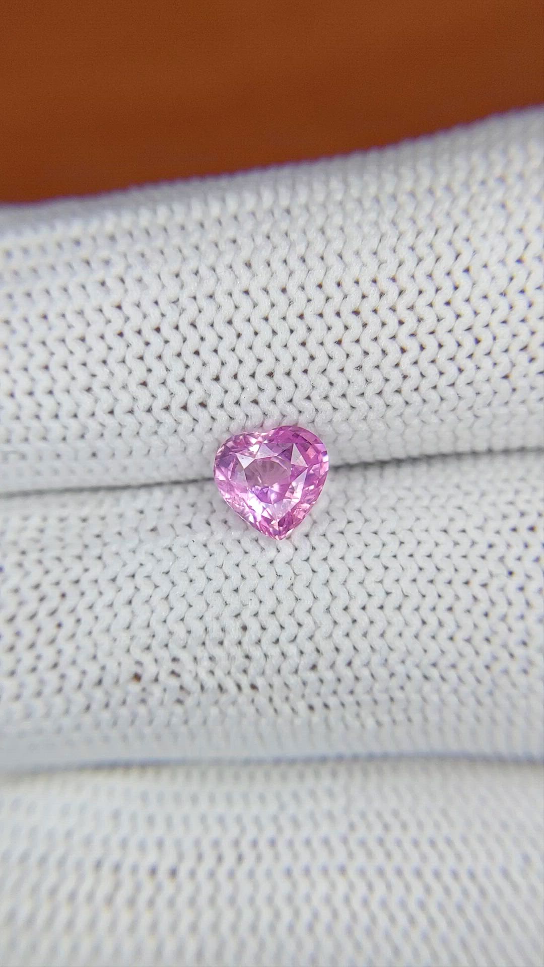 1.13 Ct. Purplish Pink Sapphire from Ceylon (Sri Lanka) Size Video