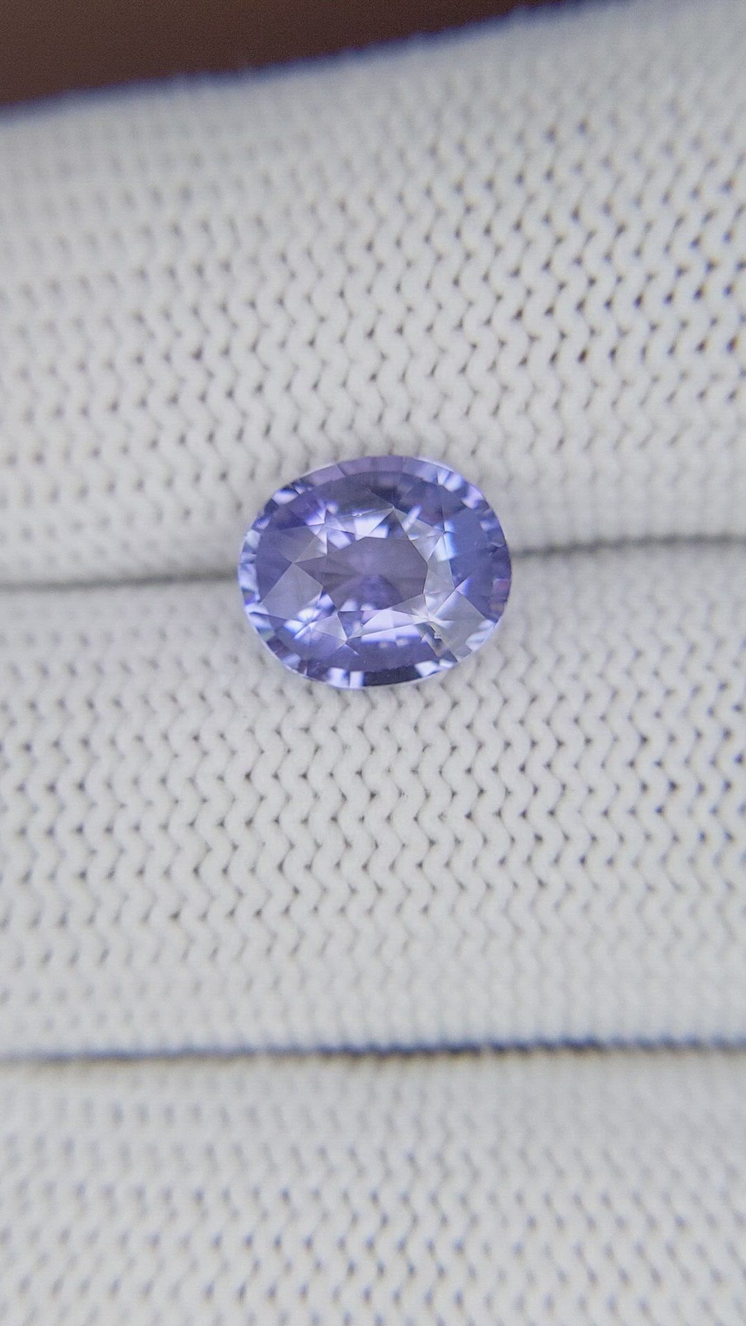 2.16 Ct. Purplish Blue Sapphire from Tanzania Size Video