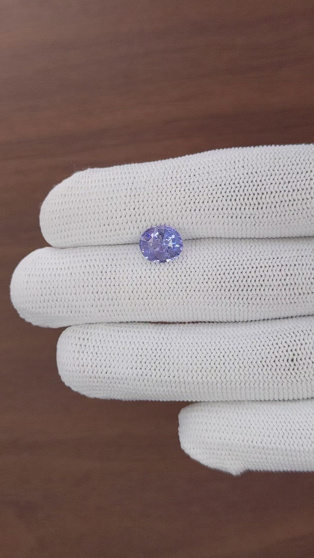 2.16 Ct. Purplish Blue Sapphire from Tanzania Size Video