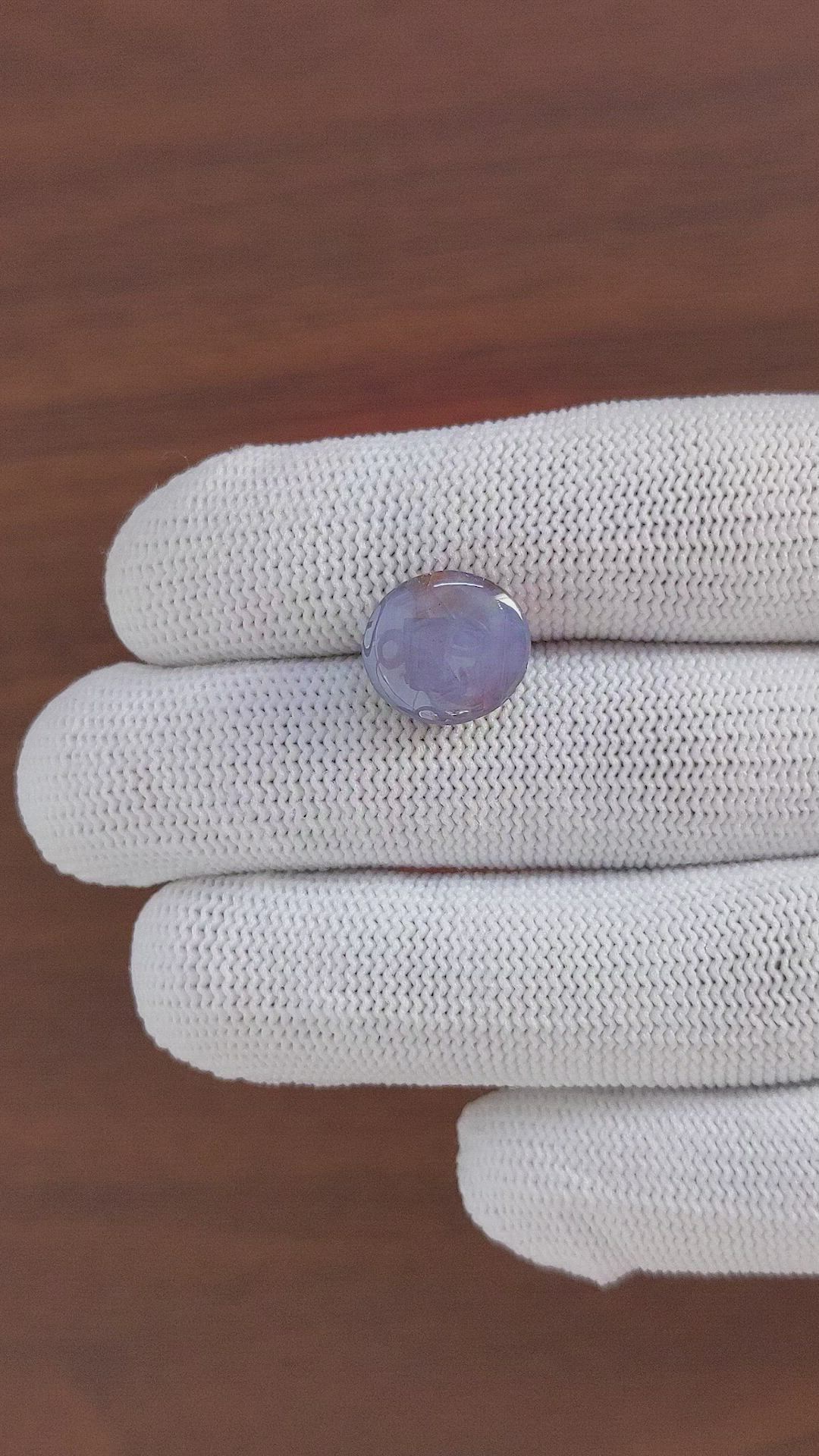 10.87 Ct. Bluish Grey Star Sapphire from Ceylon (Sri Lanka) Size Video