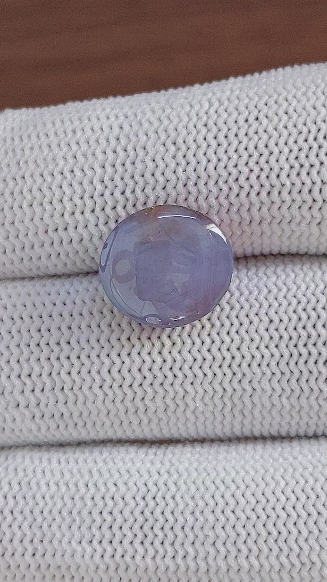 10.87 Ct. Bluish Grey Star Sapphire from Ceylon (Sri Lanka) Size Video