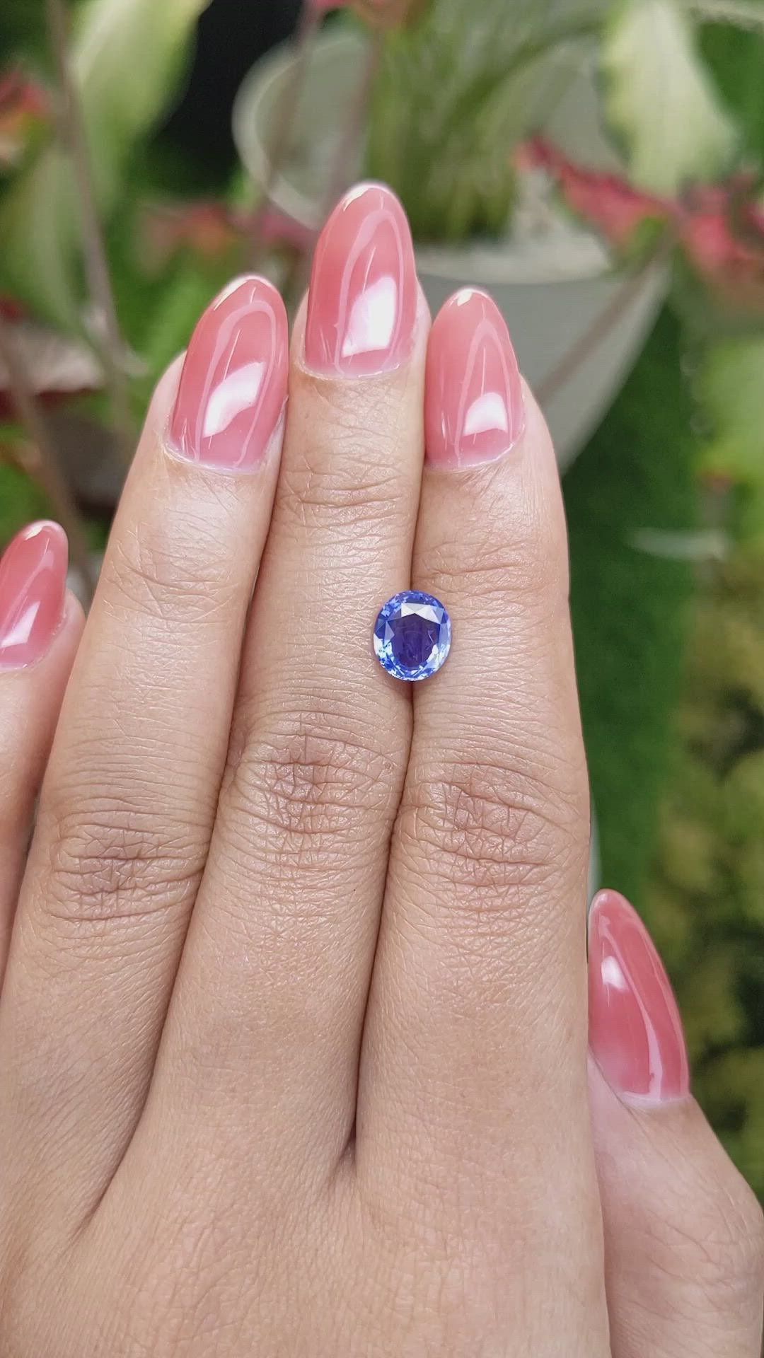 1.58 Ct. Blue Sapphire from Ceylon (Sri Lanka) Size Video
