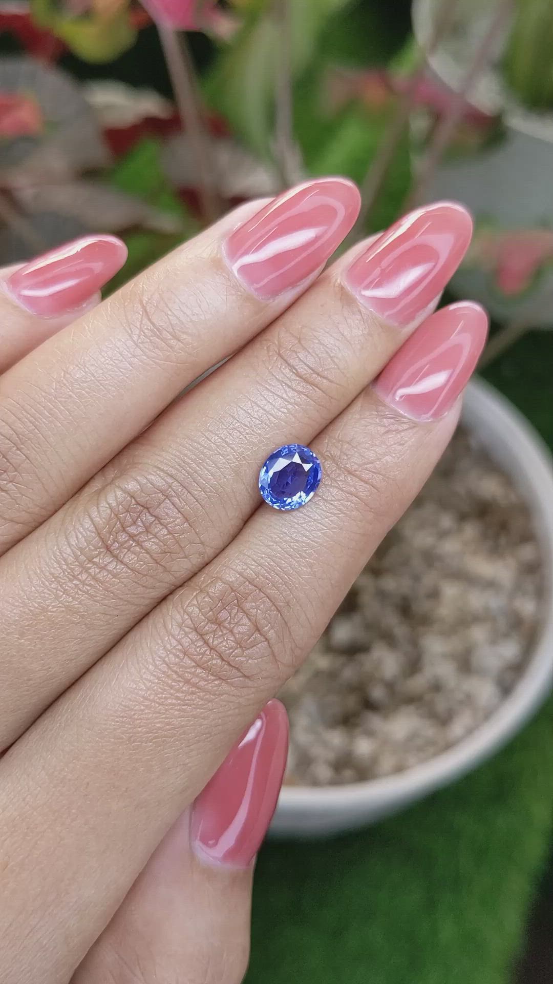 1.58 Ct. Blue Sapphire from Ceylon (Sri Lanka) Size Video