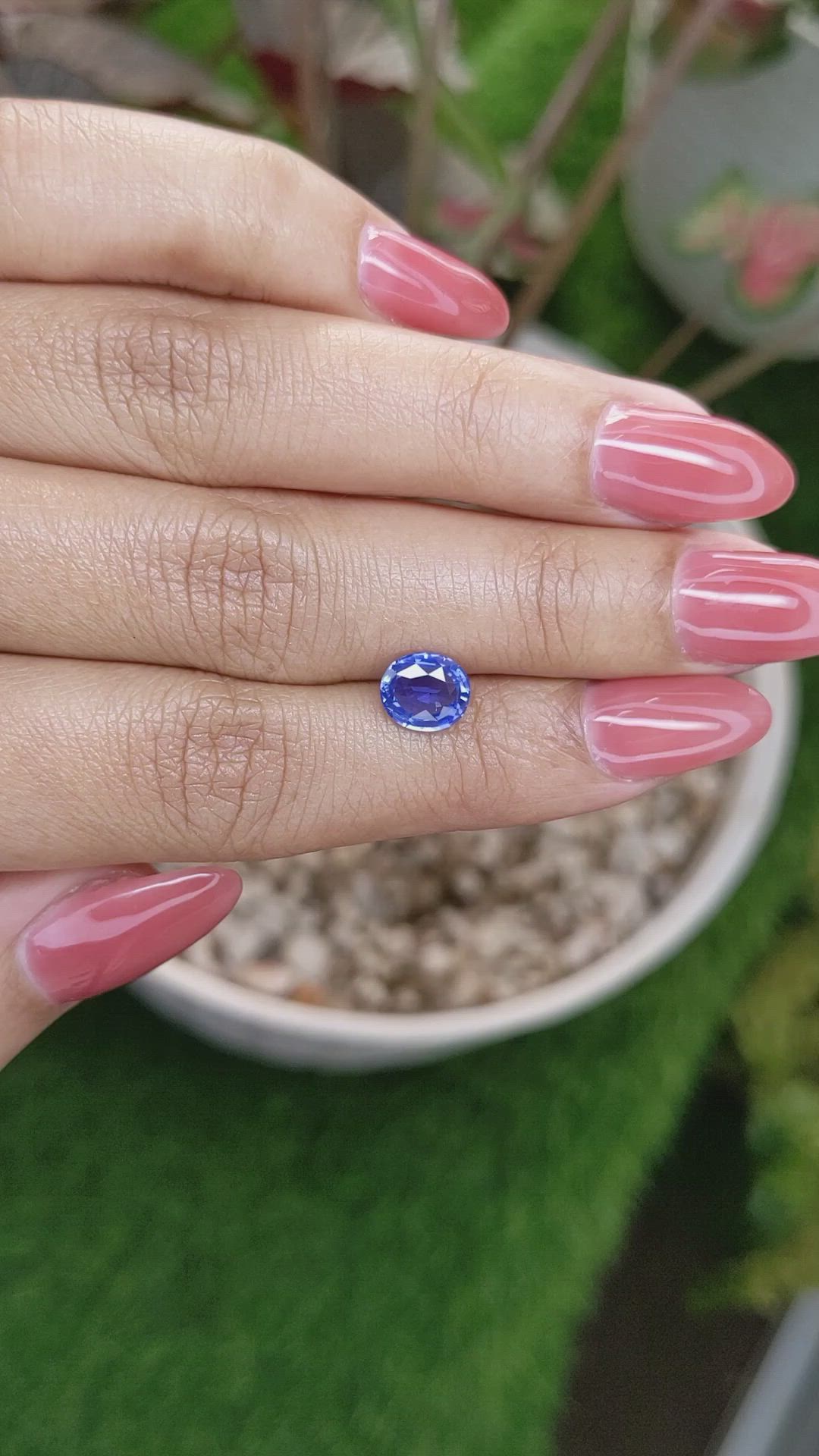 1.58 Ct. Blue Sapphire from Ceylon (Sri Lanka) Size Video