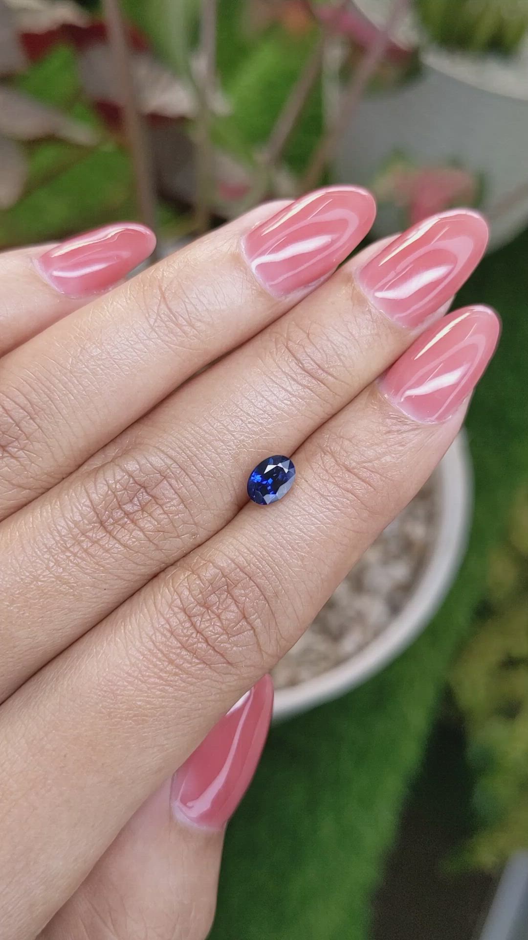 1.07 Ct. Blue Sapphire from Ceylon (Sri Lanka) Size Video