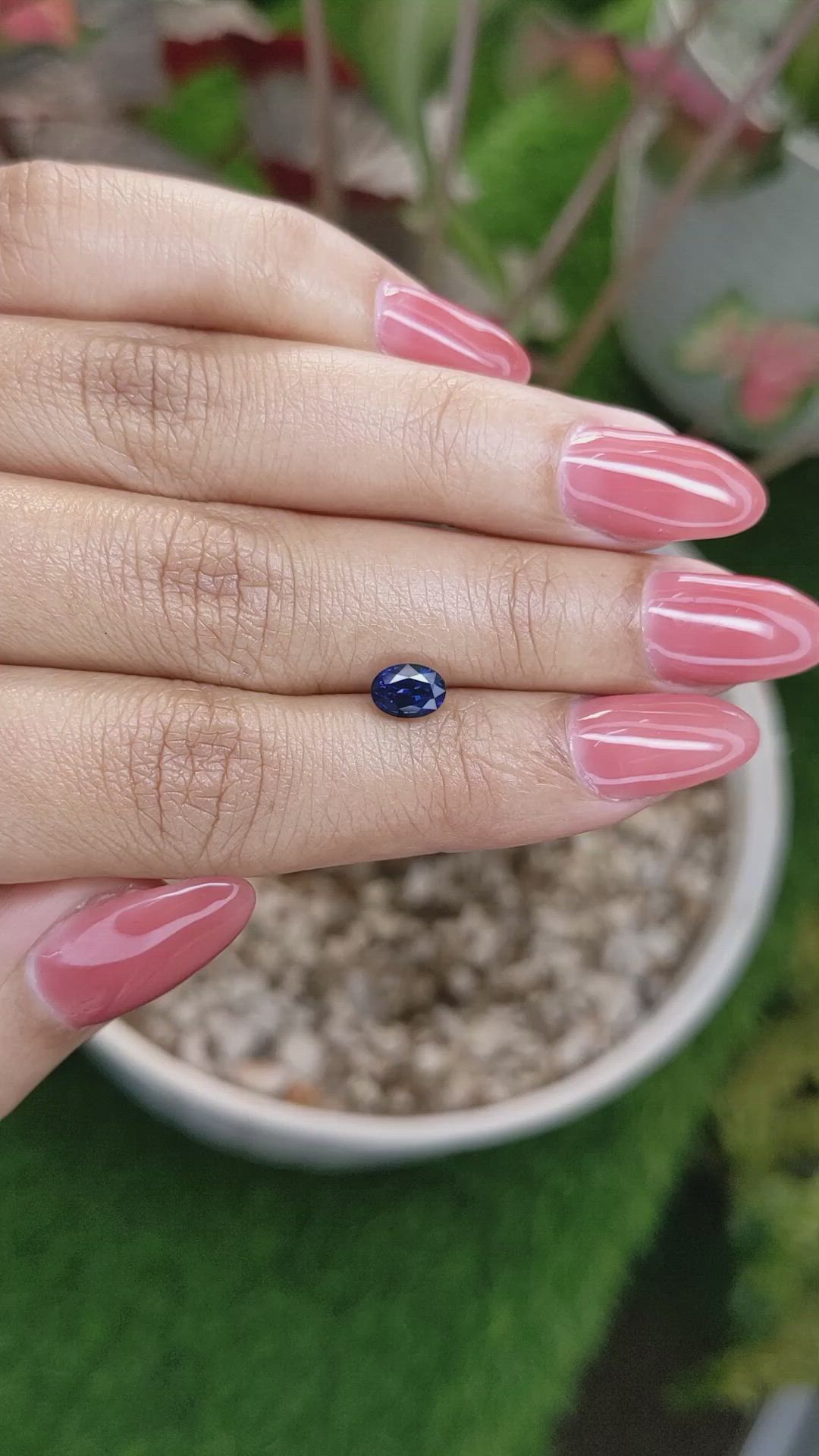 1.07 Ct. Blue Sapphire from Ceylon (Sri Lanka) Size Video