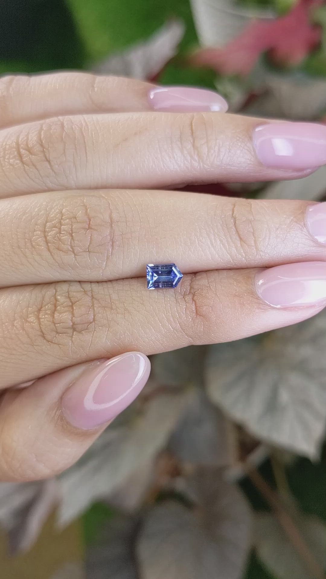 0.68 Ct. Blue Sapphire from Ceylon (Sri Lanka) Size Video