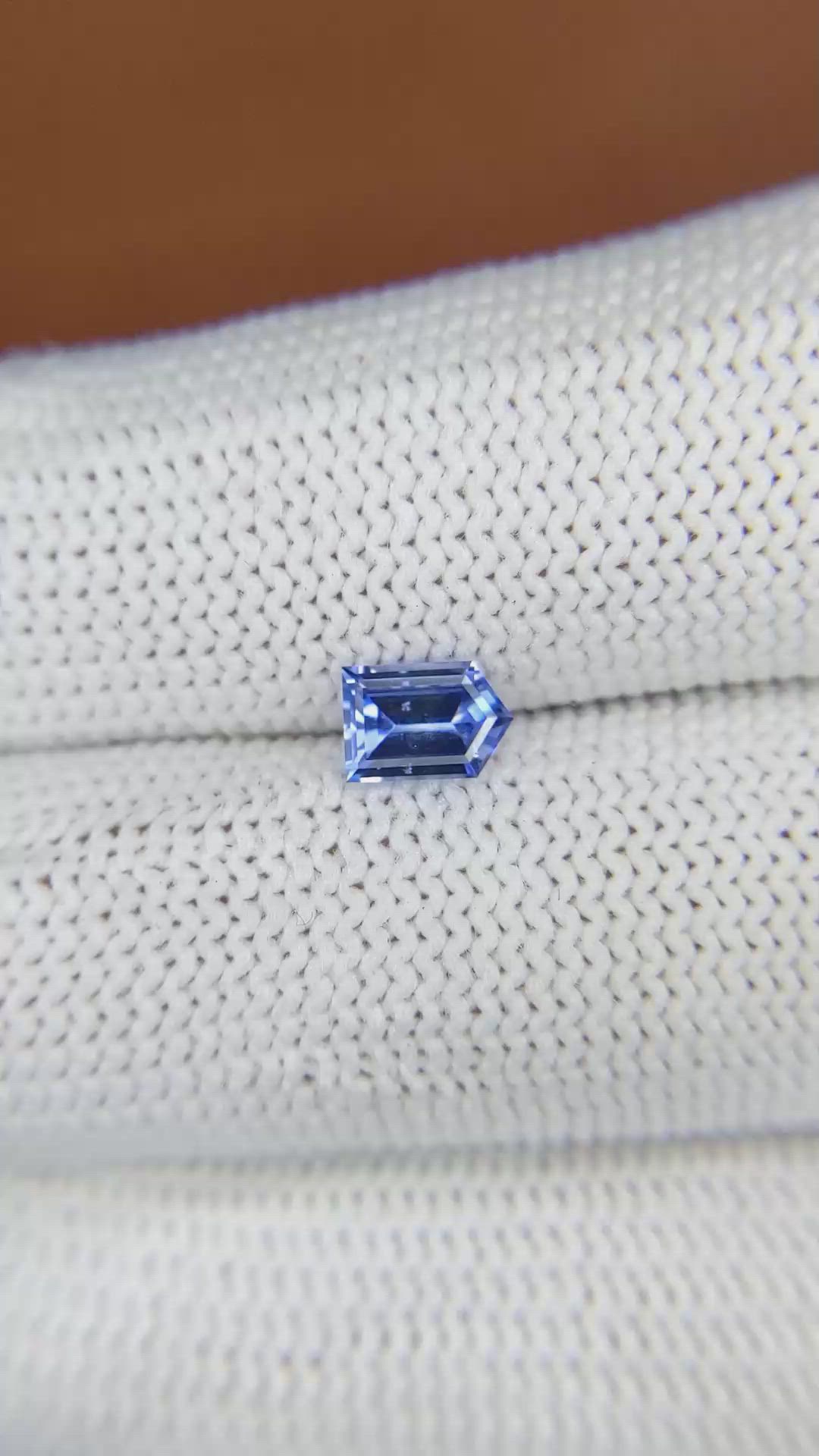 0.68 Ct. Blue Sapphire from Ceylon (Sri Lanka) Size Video