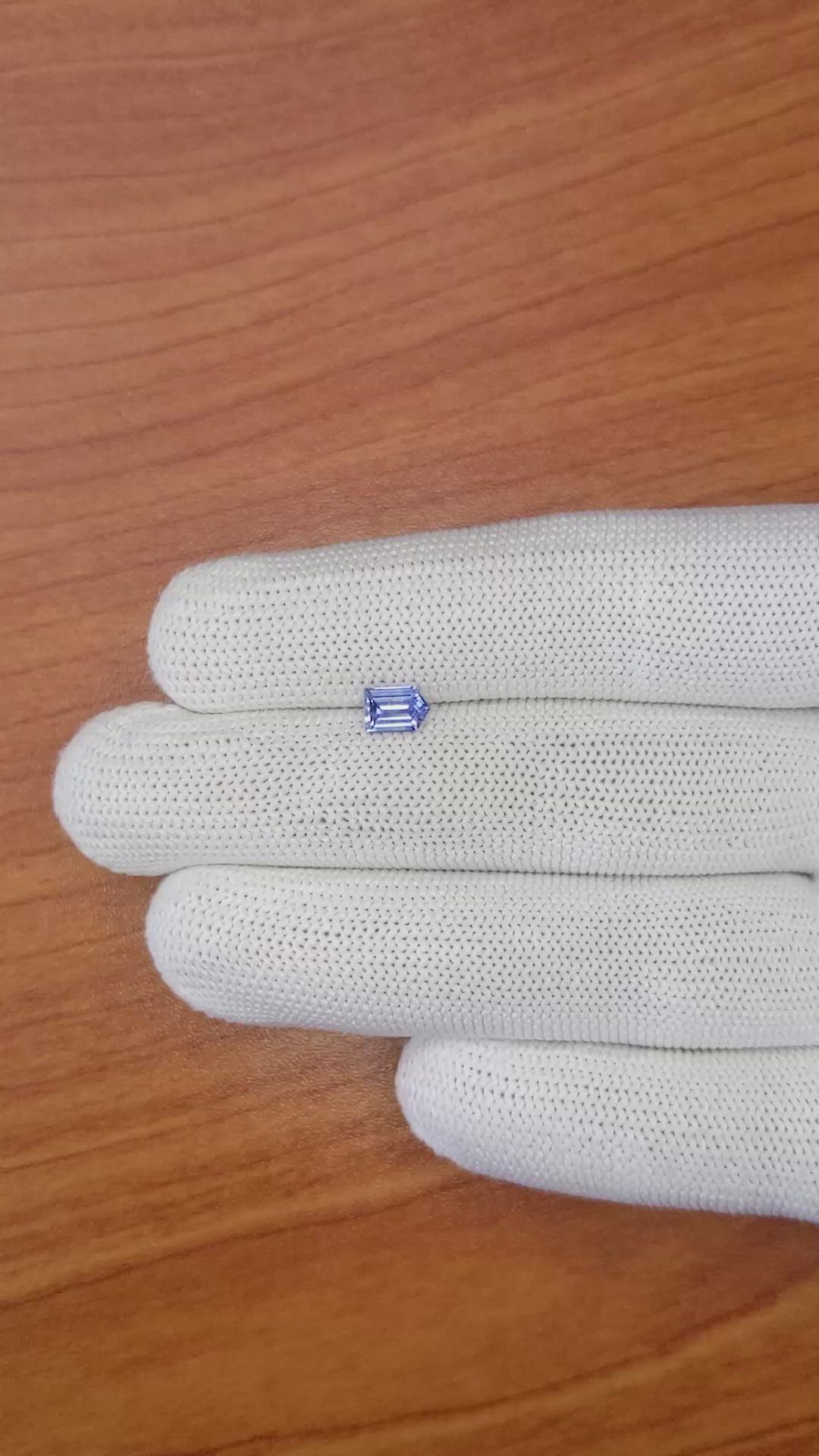 0.68 Ct. Blue Sapphire from Ceylon (Sri Lanka) Size Video